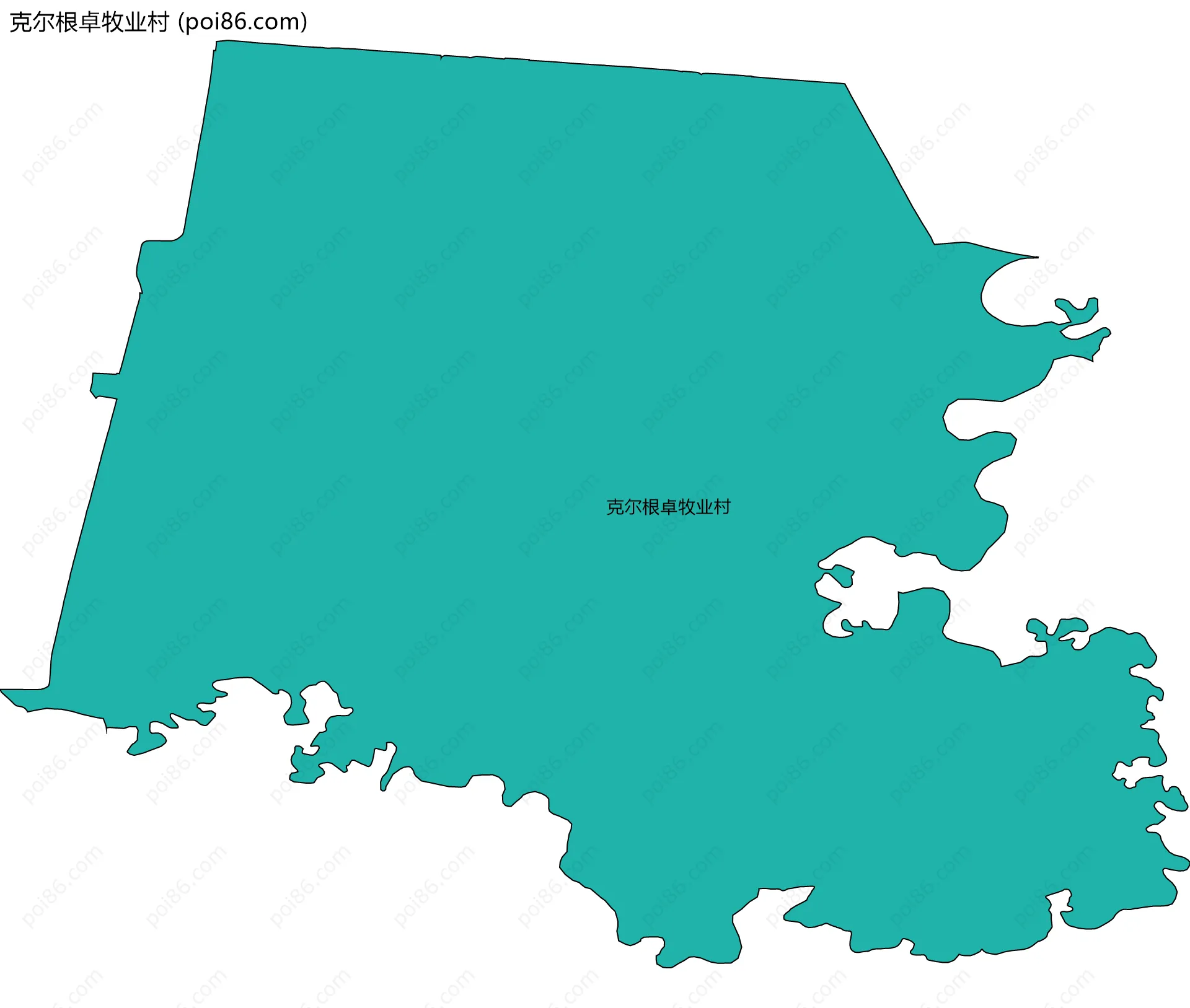克尔根卓牧业村边界地图