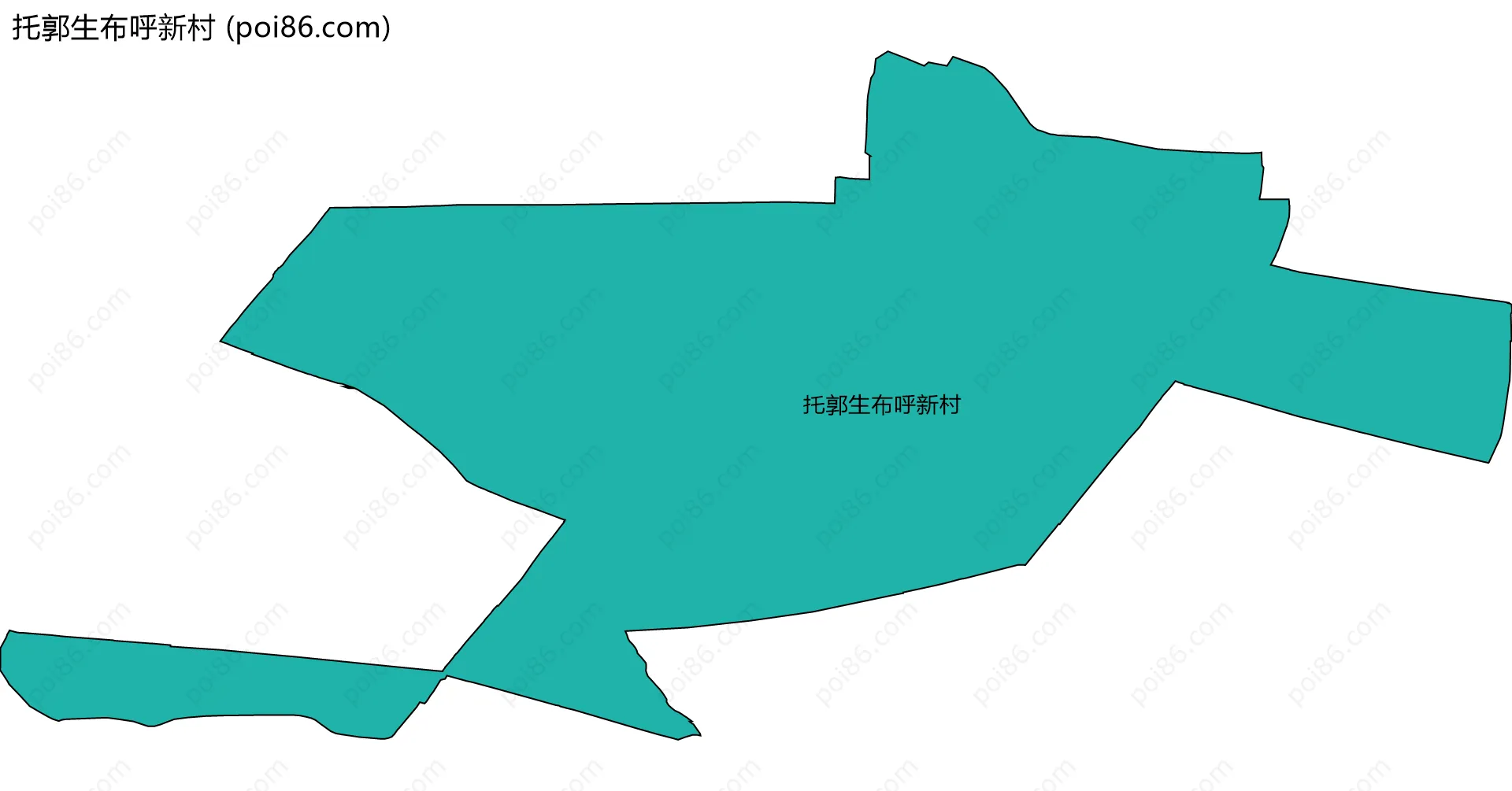 托郭生布呼新村边界地图