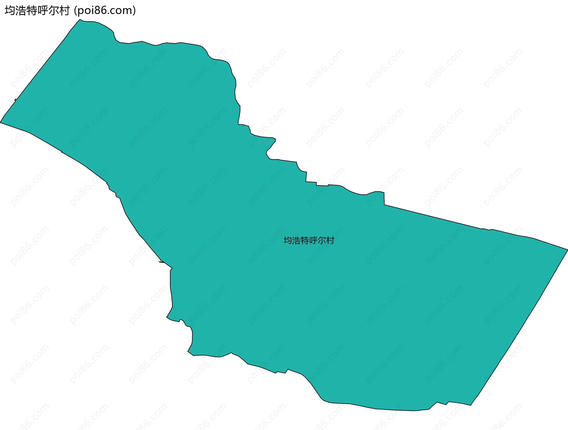 均浩特呼尔村边界地图