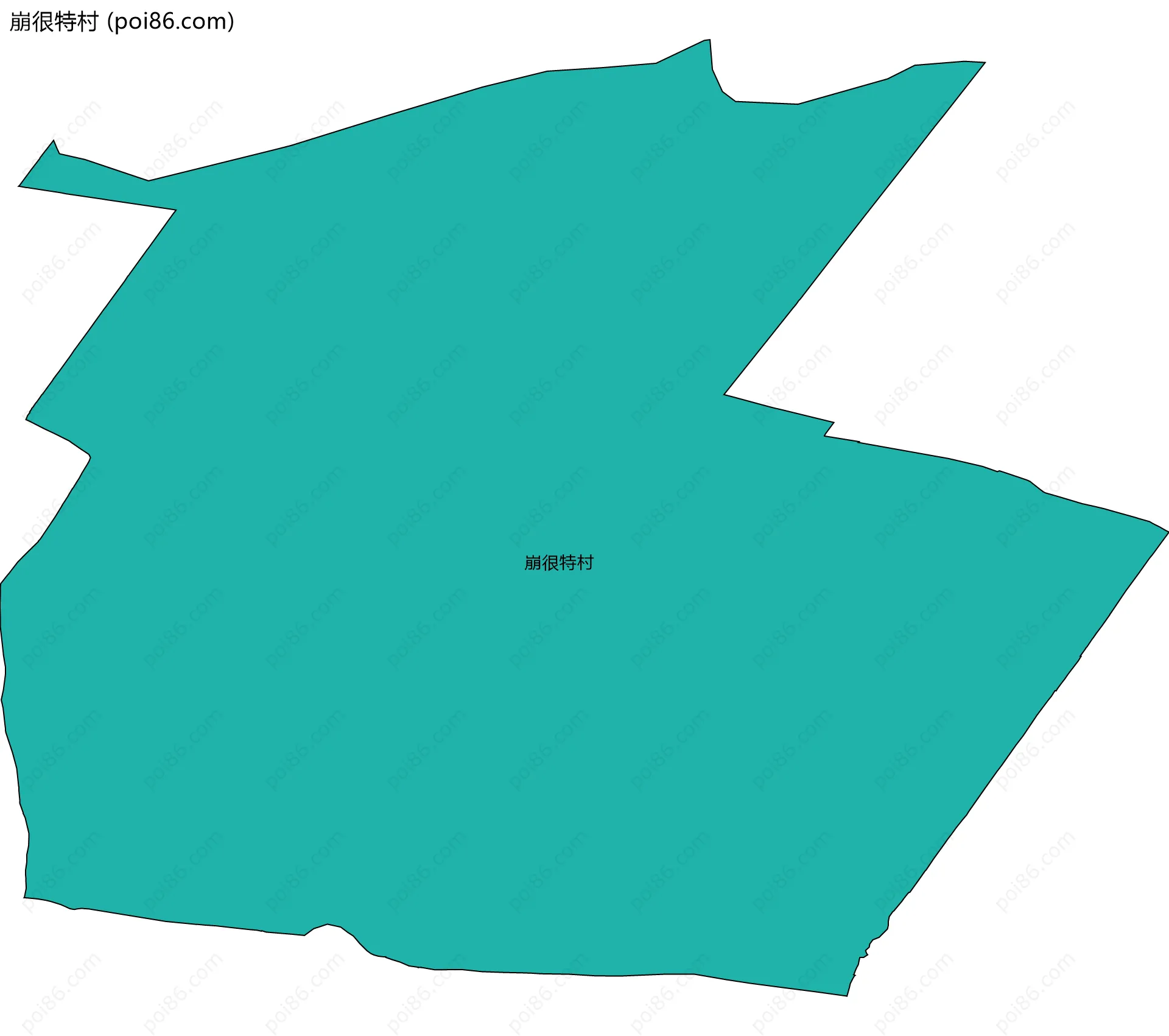 崩很特村边界地图