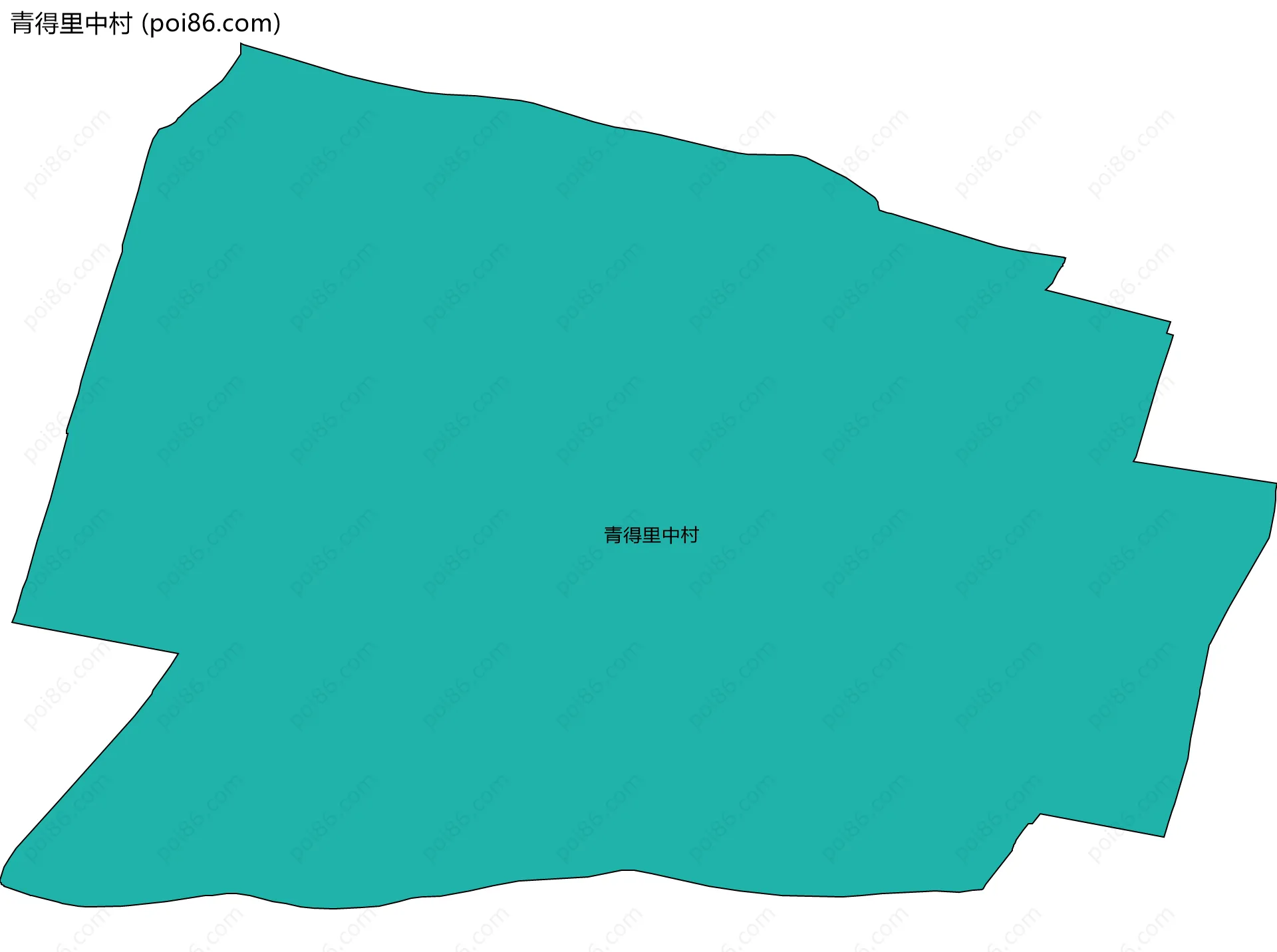 青得里中村边界地图