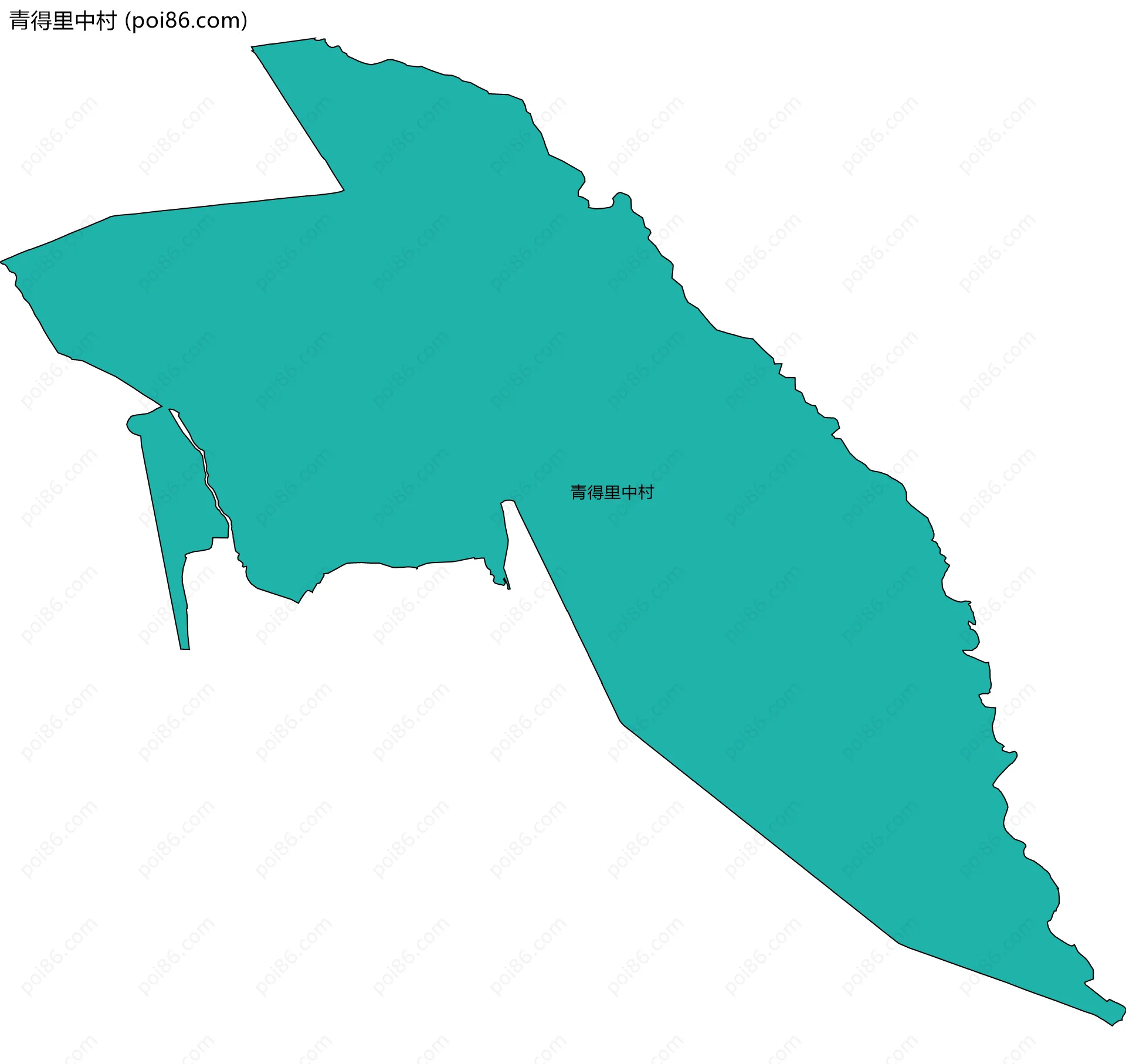 青得里中村边界地图