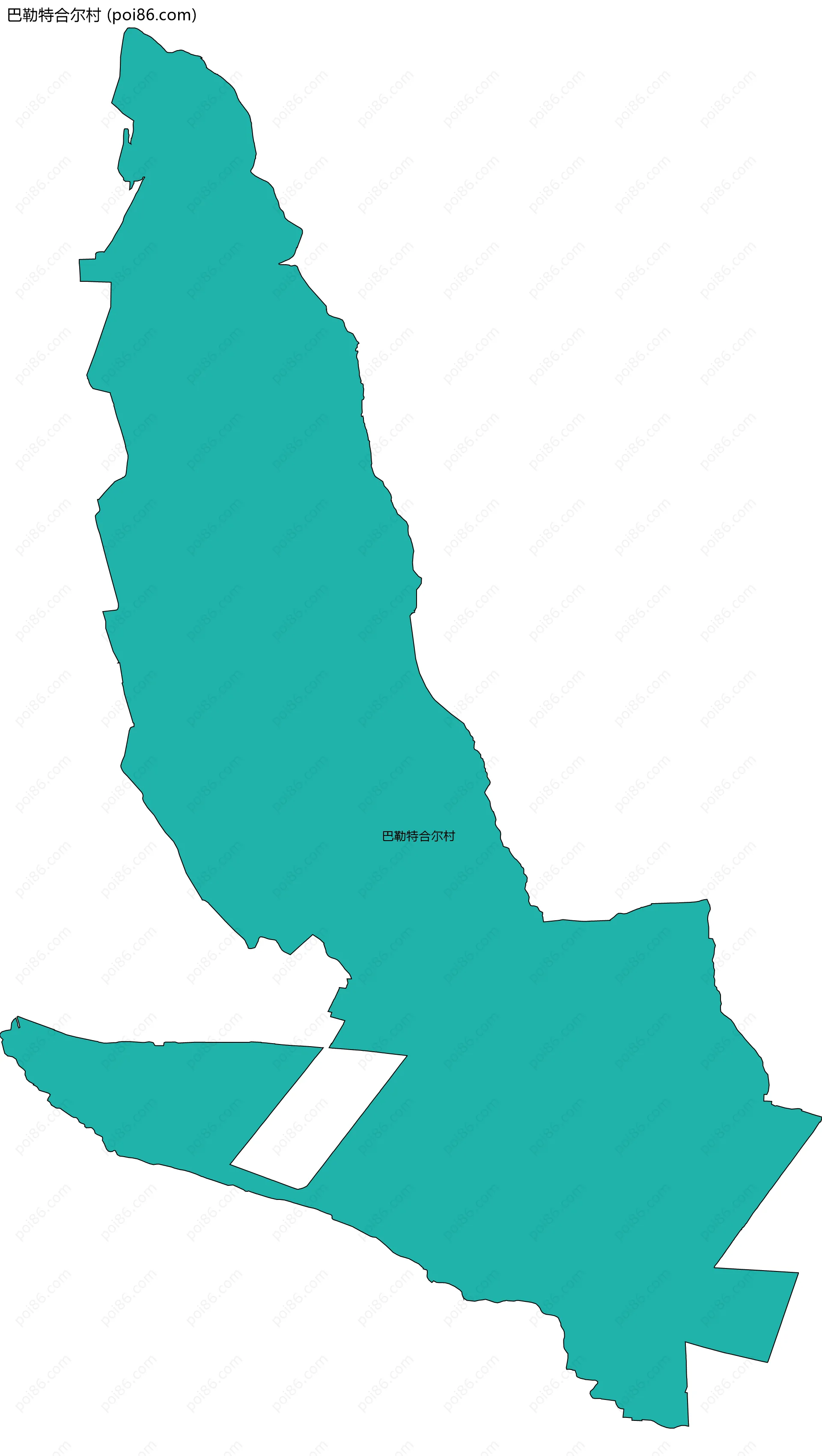 巴勒特合尔村边界地图