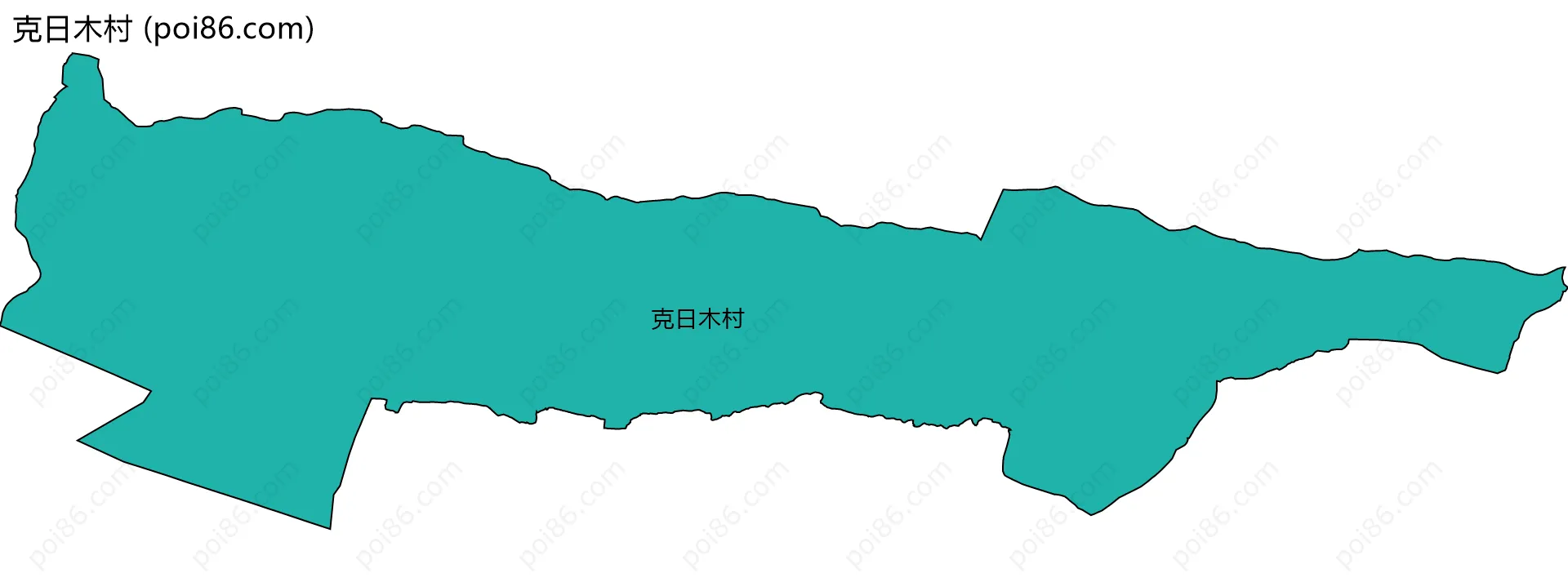 克日木村边界地图