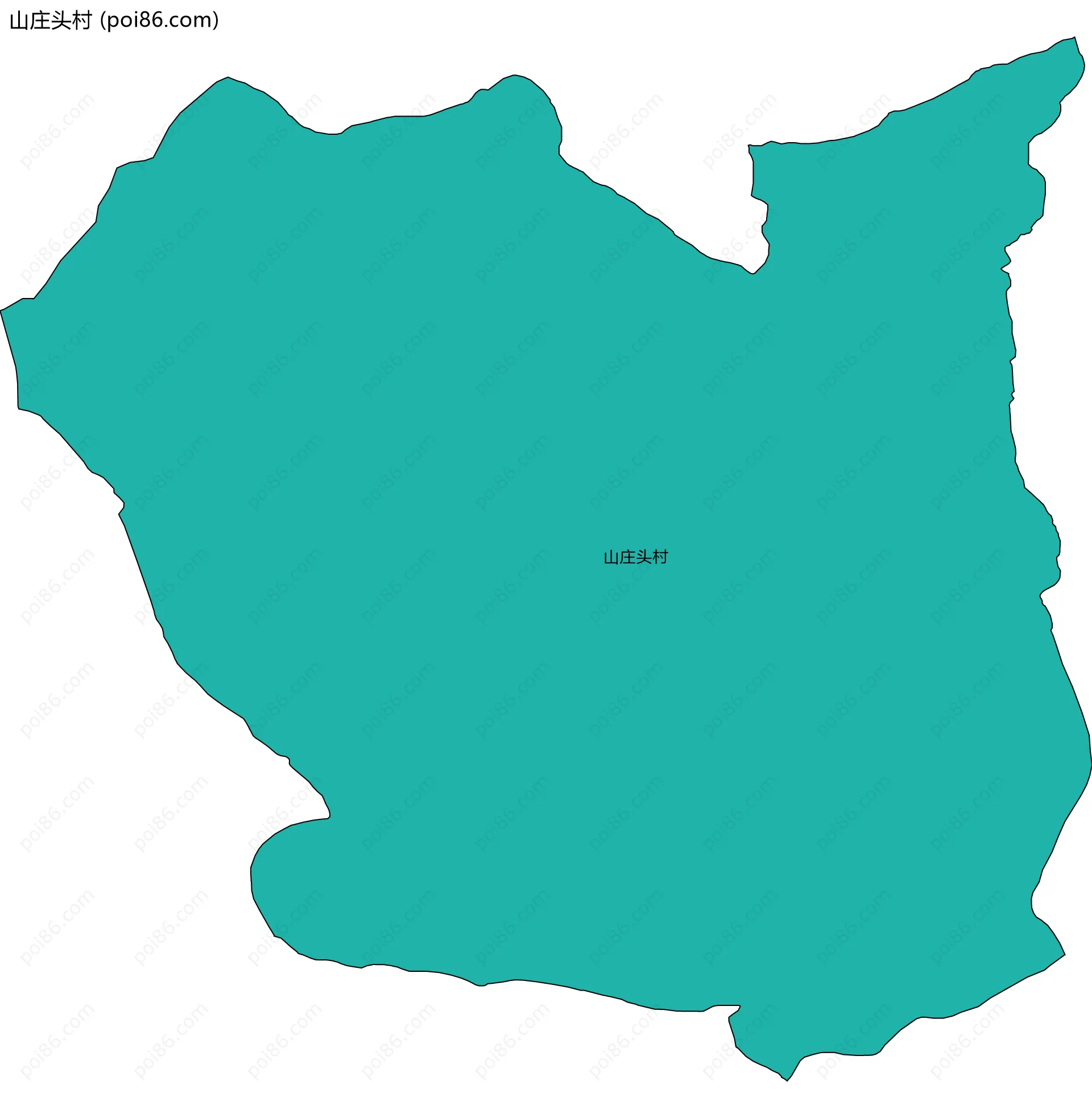 山庄头村边界地图