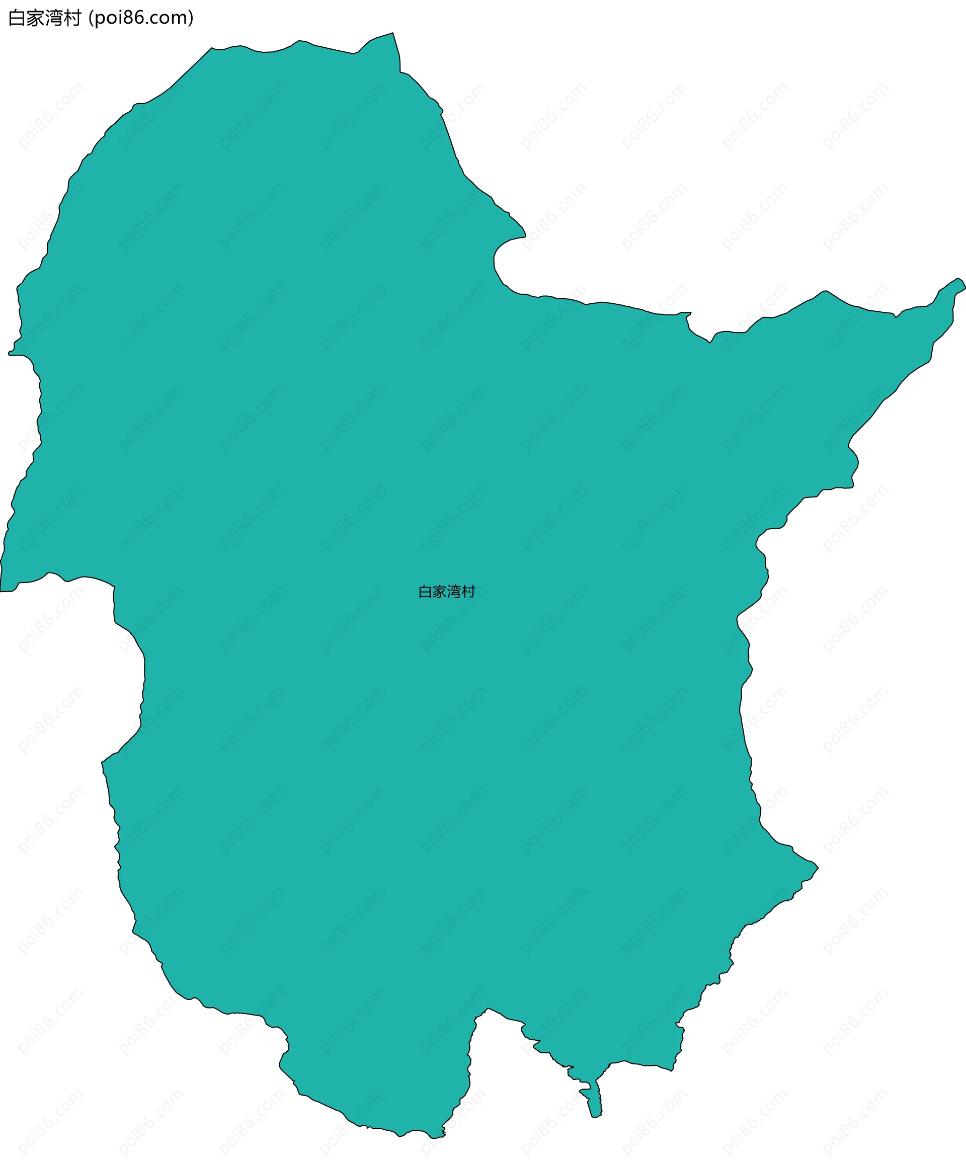 白家湾村边界地图