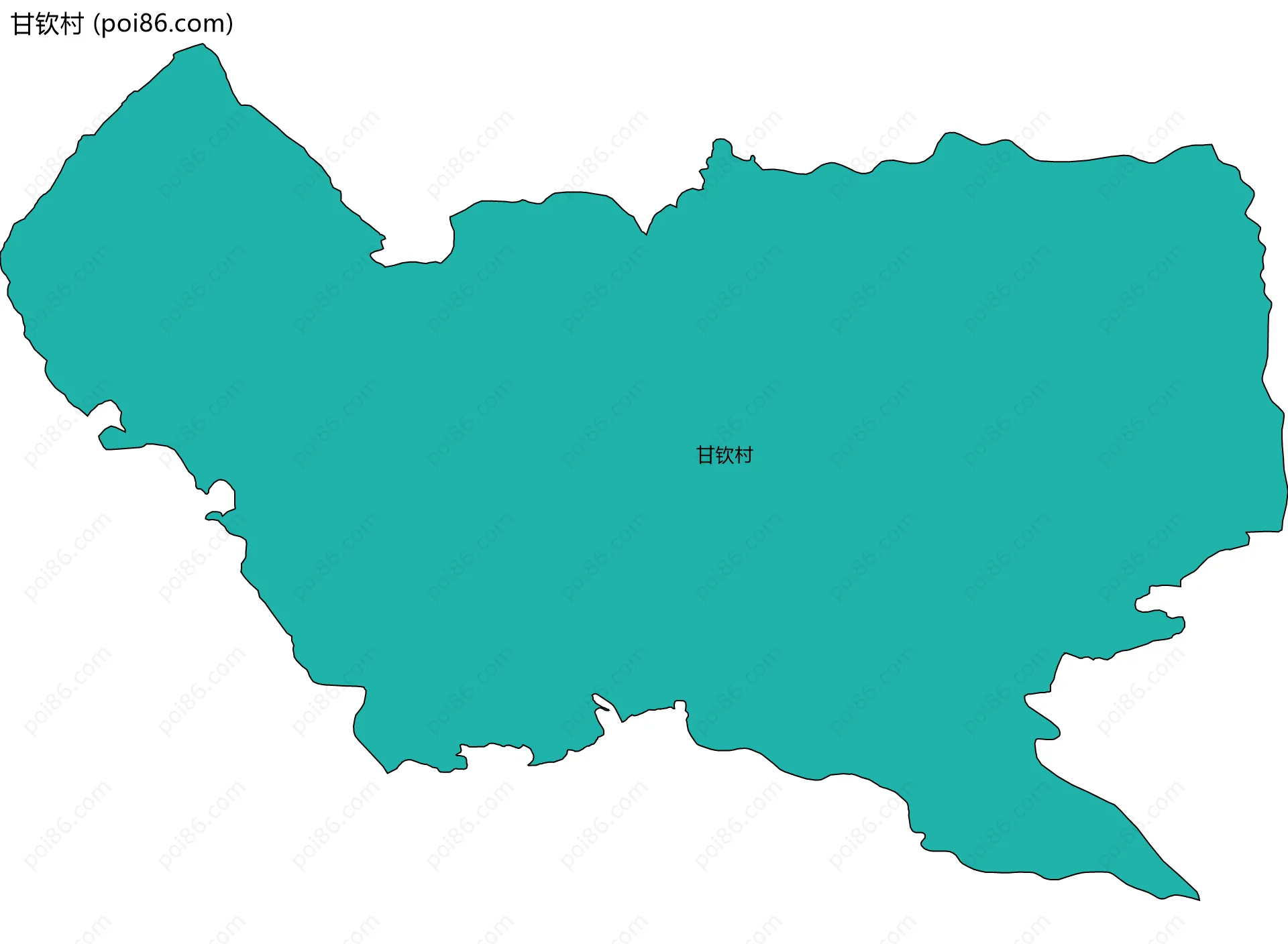 甘钦村边界地图