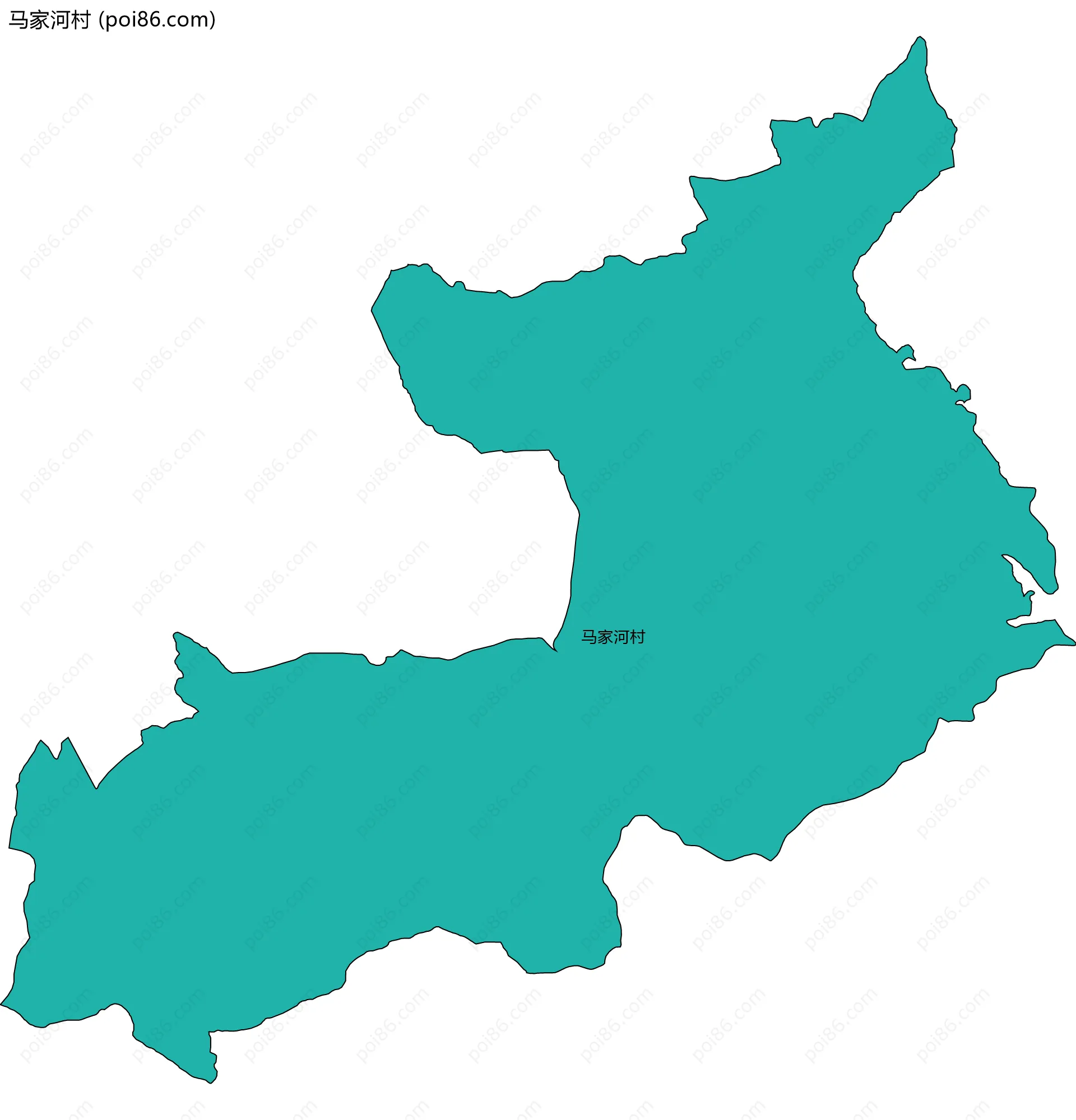 马家河村边界地图