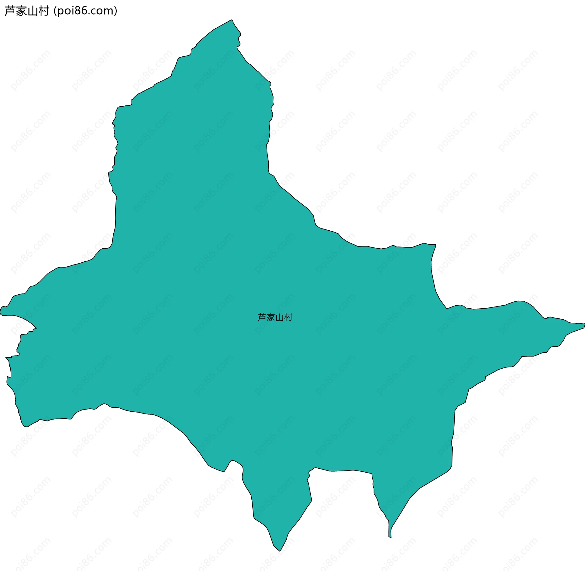 芦家山村边界地图