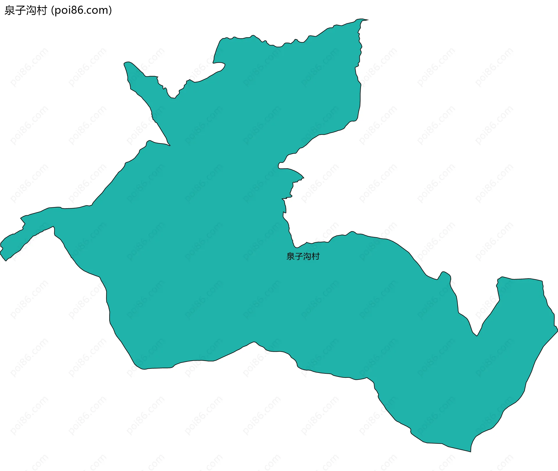 泉子沟村边界地图