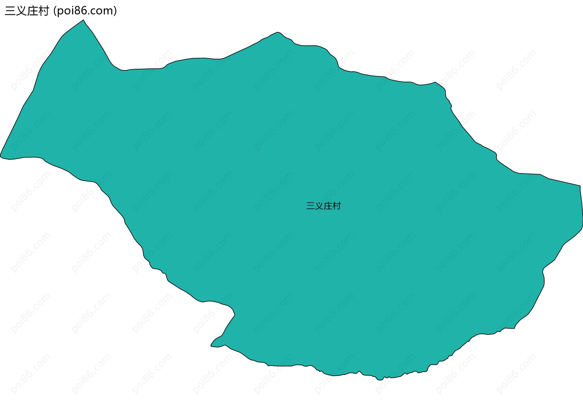三义庄村边界地图