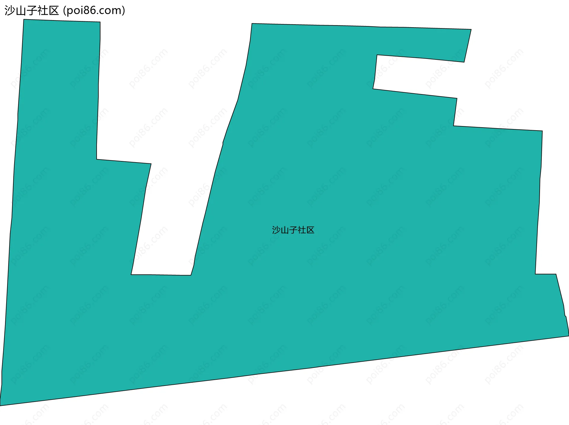 沙山子社区边界地图