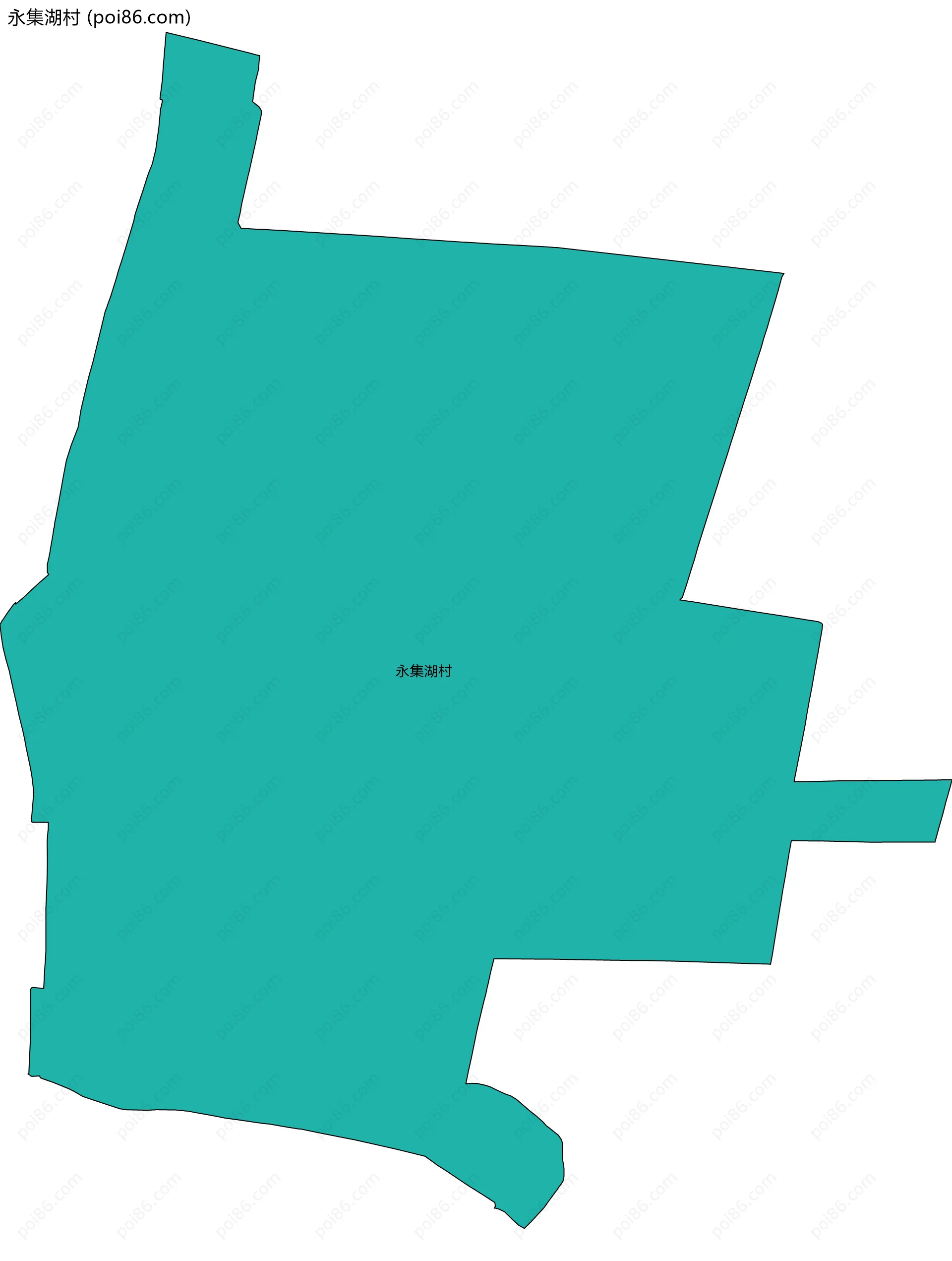 永集湖村边界地图