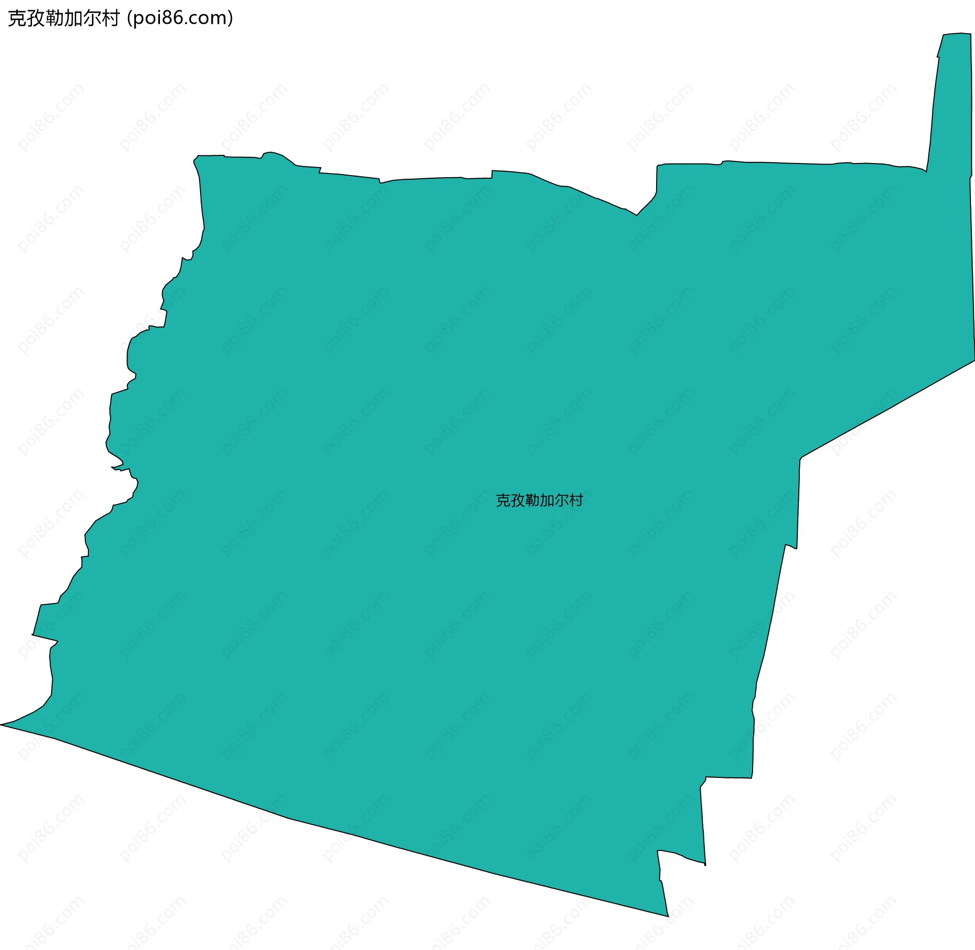 克孜勒加尔村边界地图