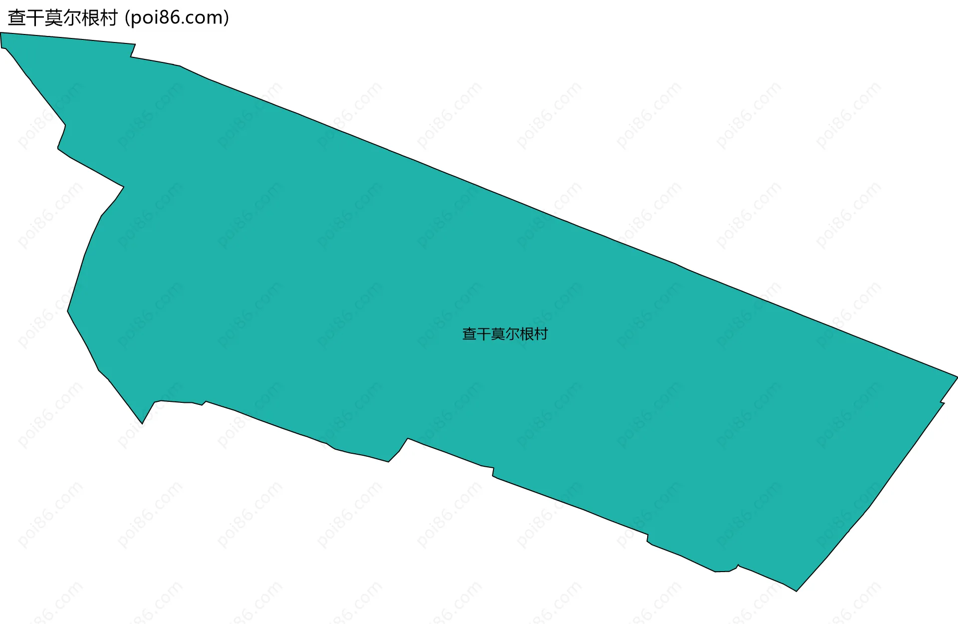 查干莫尔根村边界地图