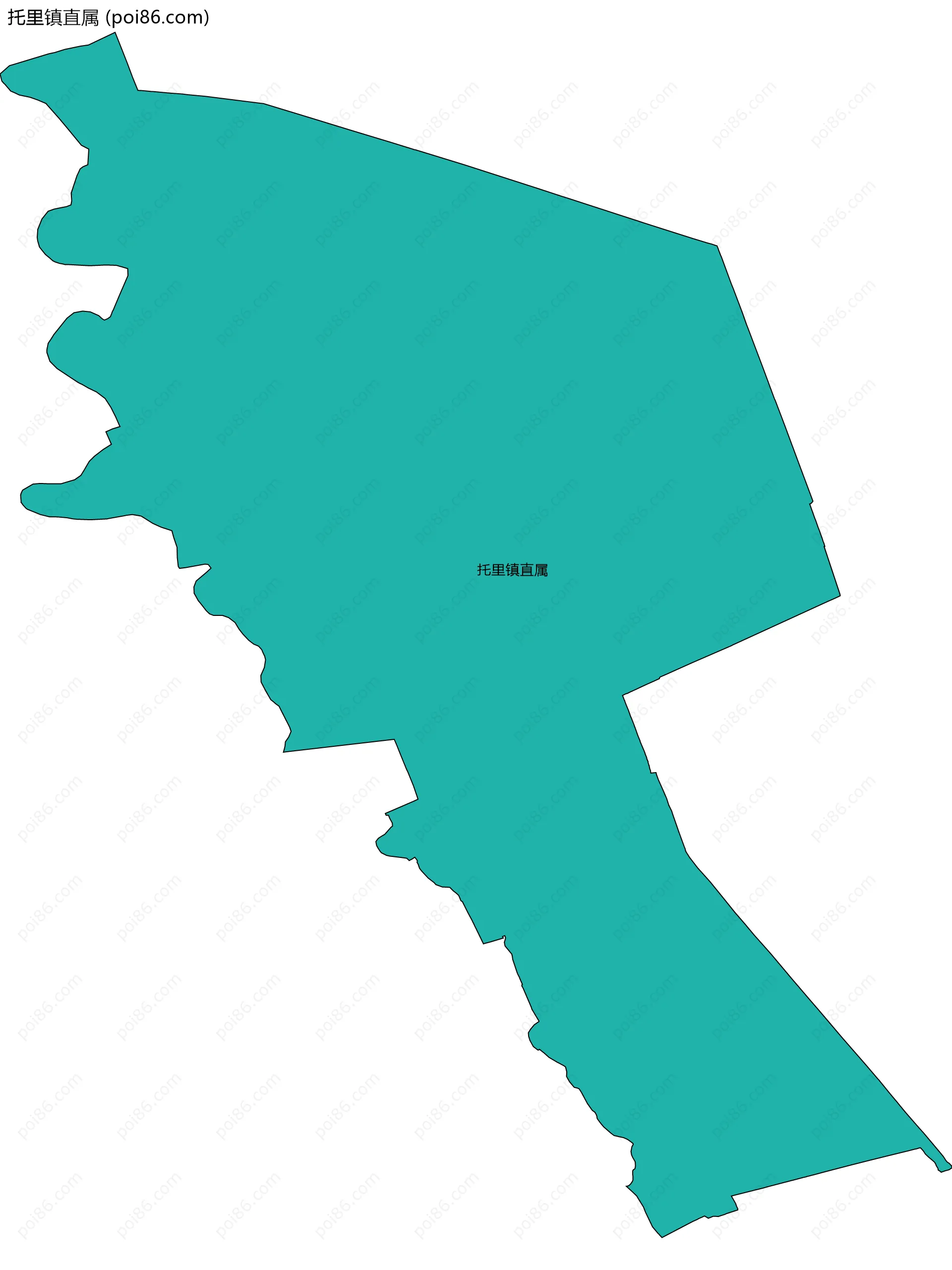 托里镇直属边界地图