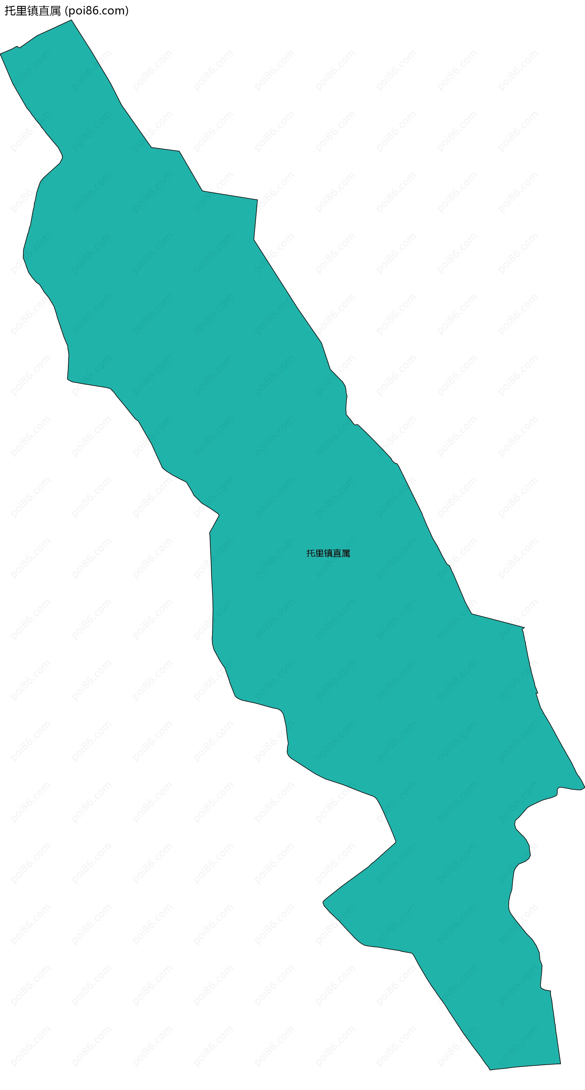 托里镇直属边界地图