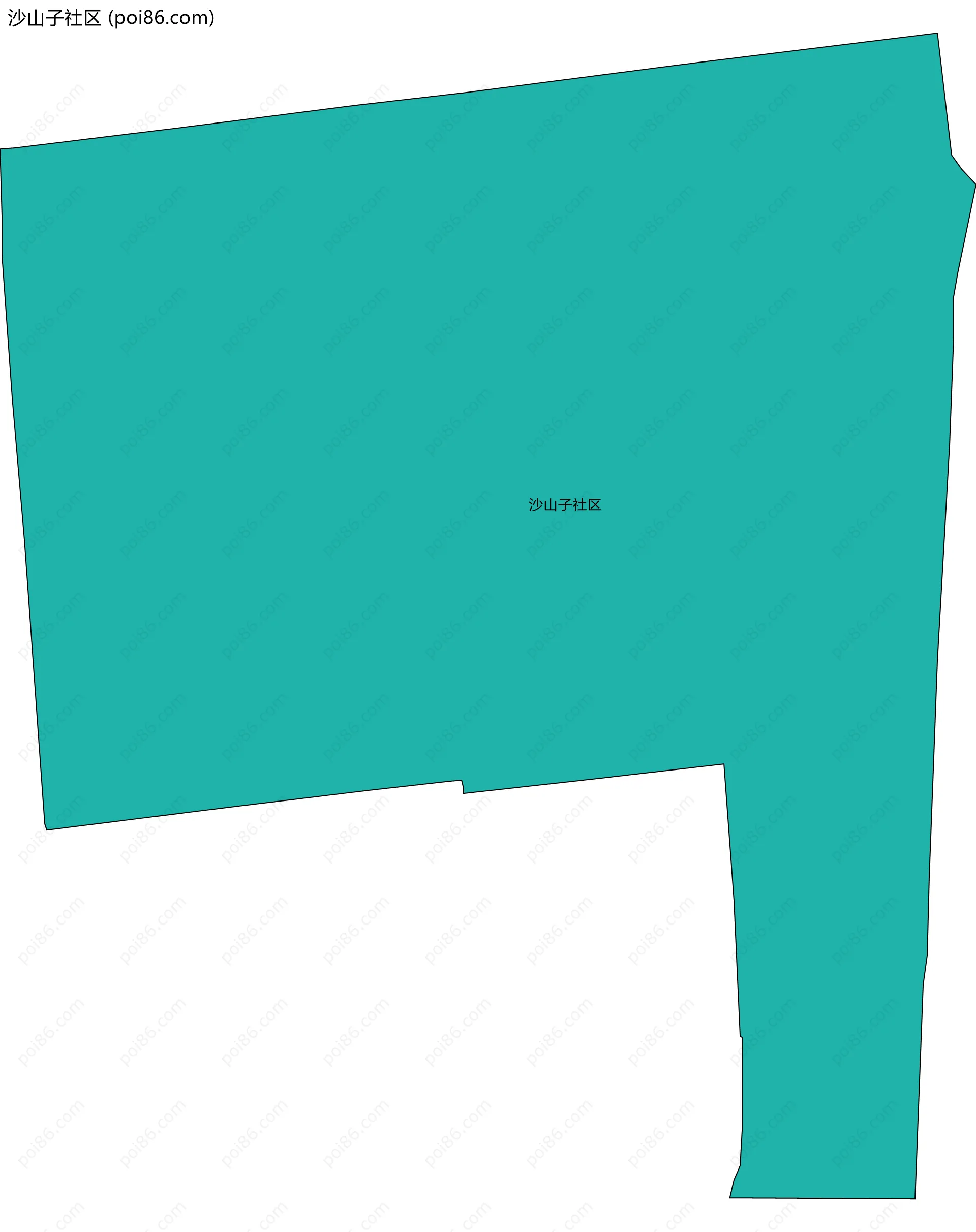 沙山子社区边界地图