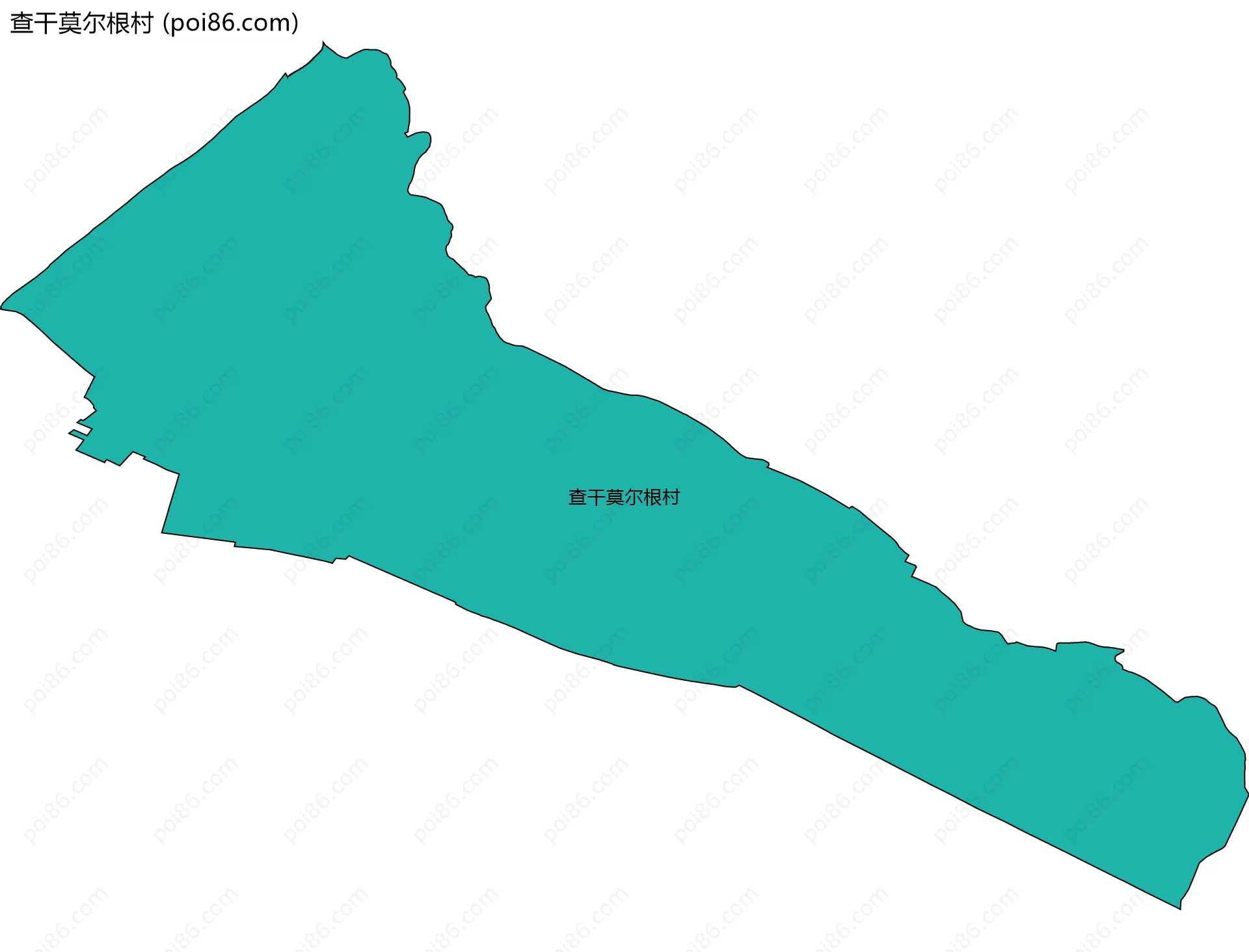 查干莫尔根村边界地图
