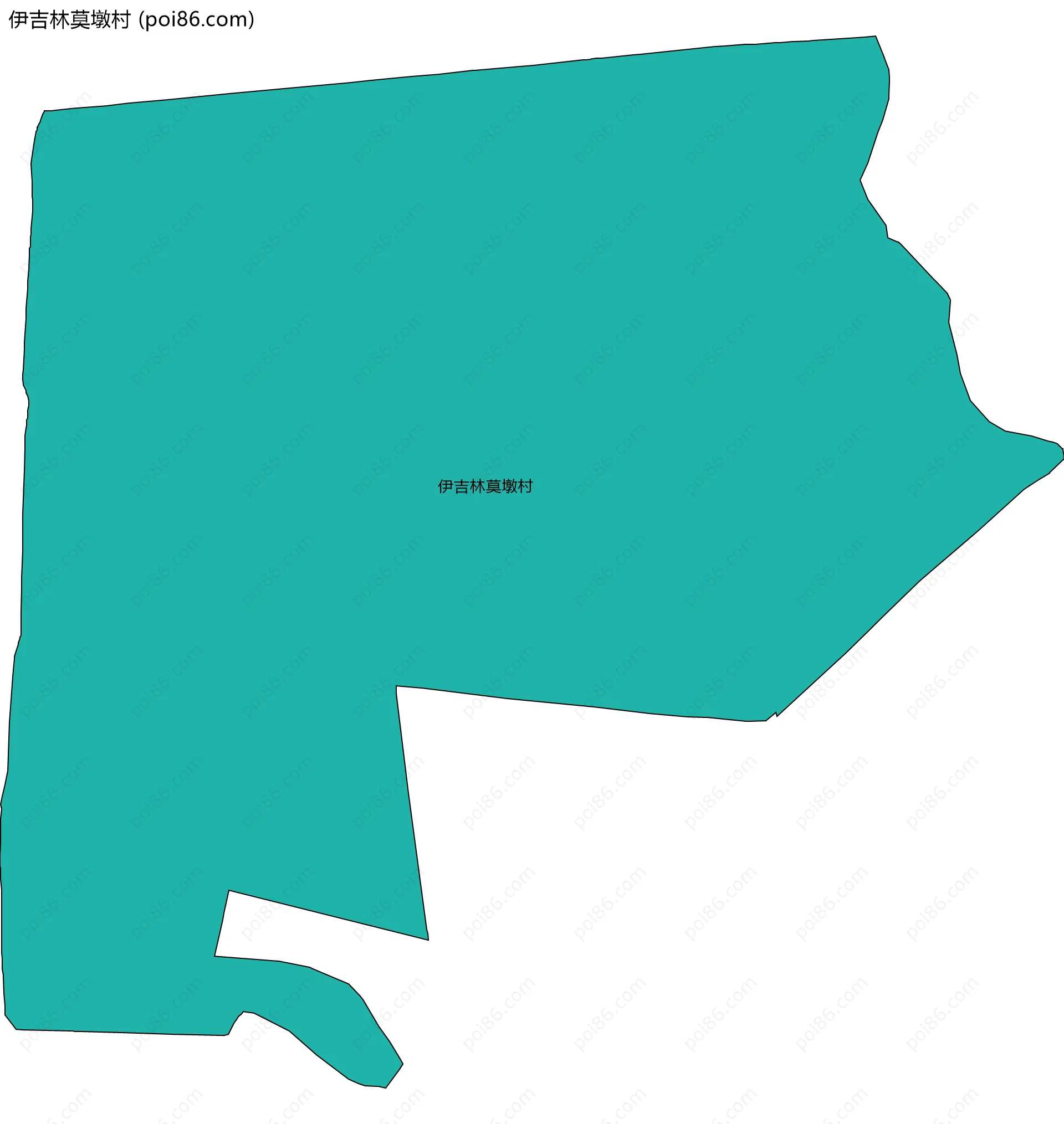 伊吉林莫墩村边界地图