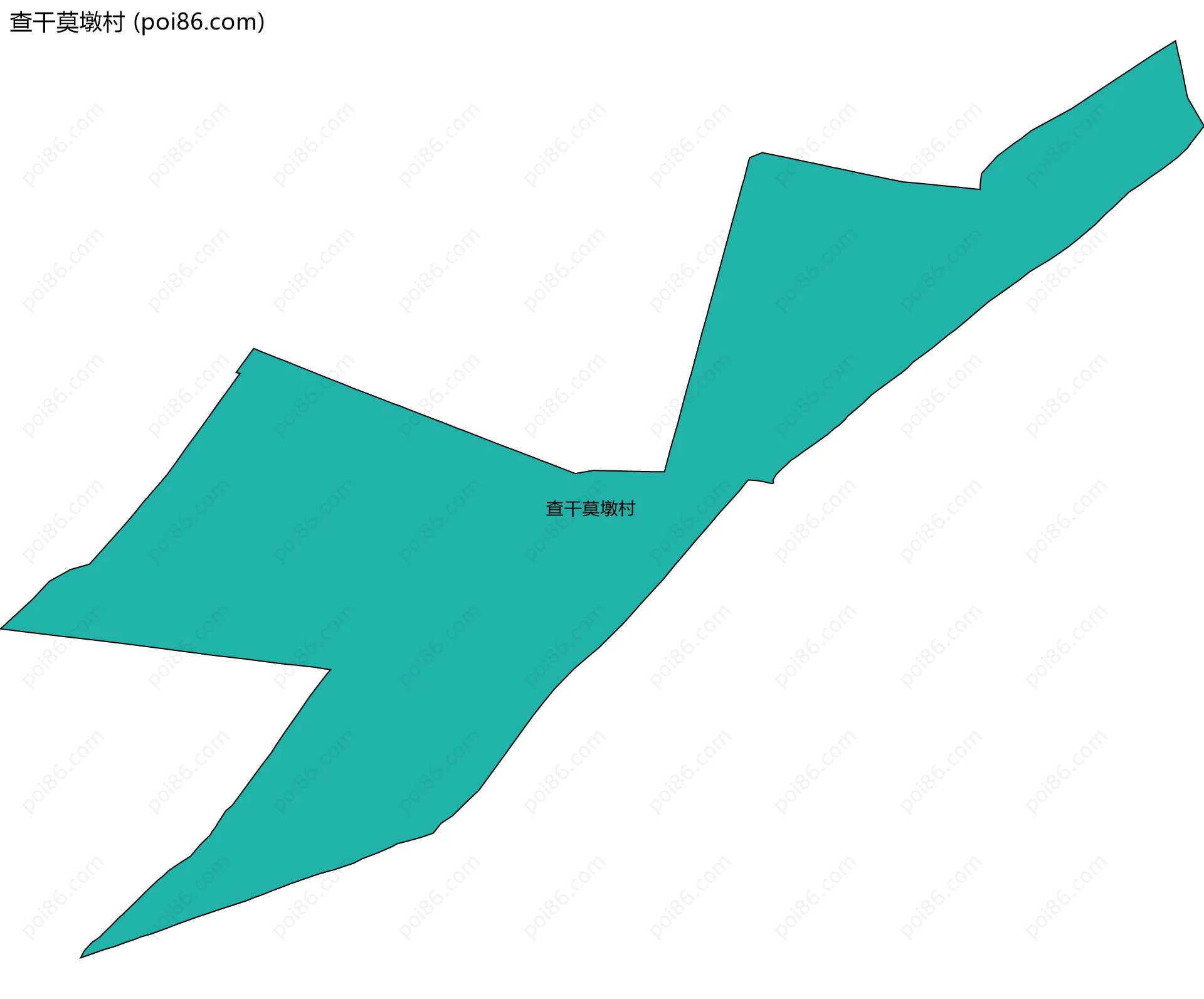 查干莫墩村边界地图
