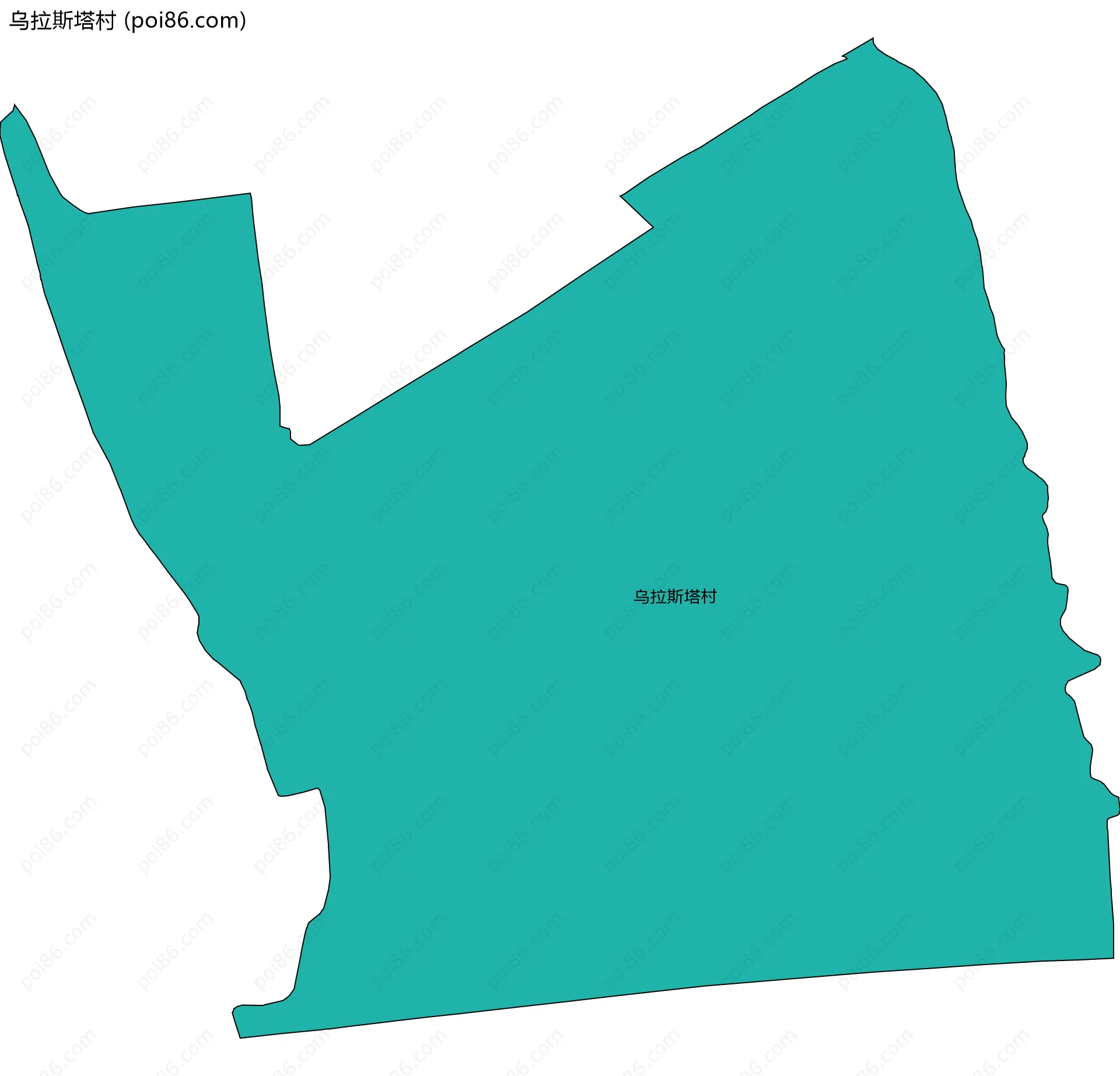 乌拉斯塔村边界地图