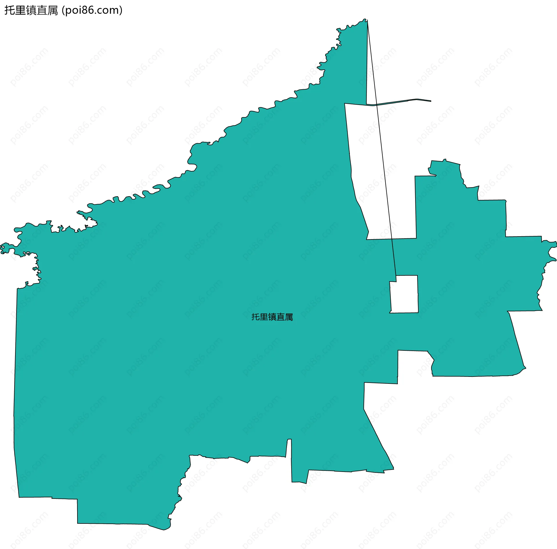 托里镇直属边界地图