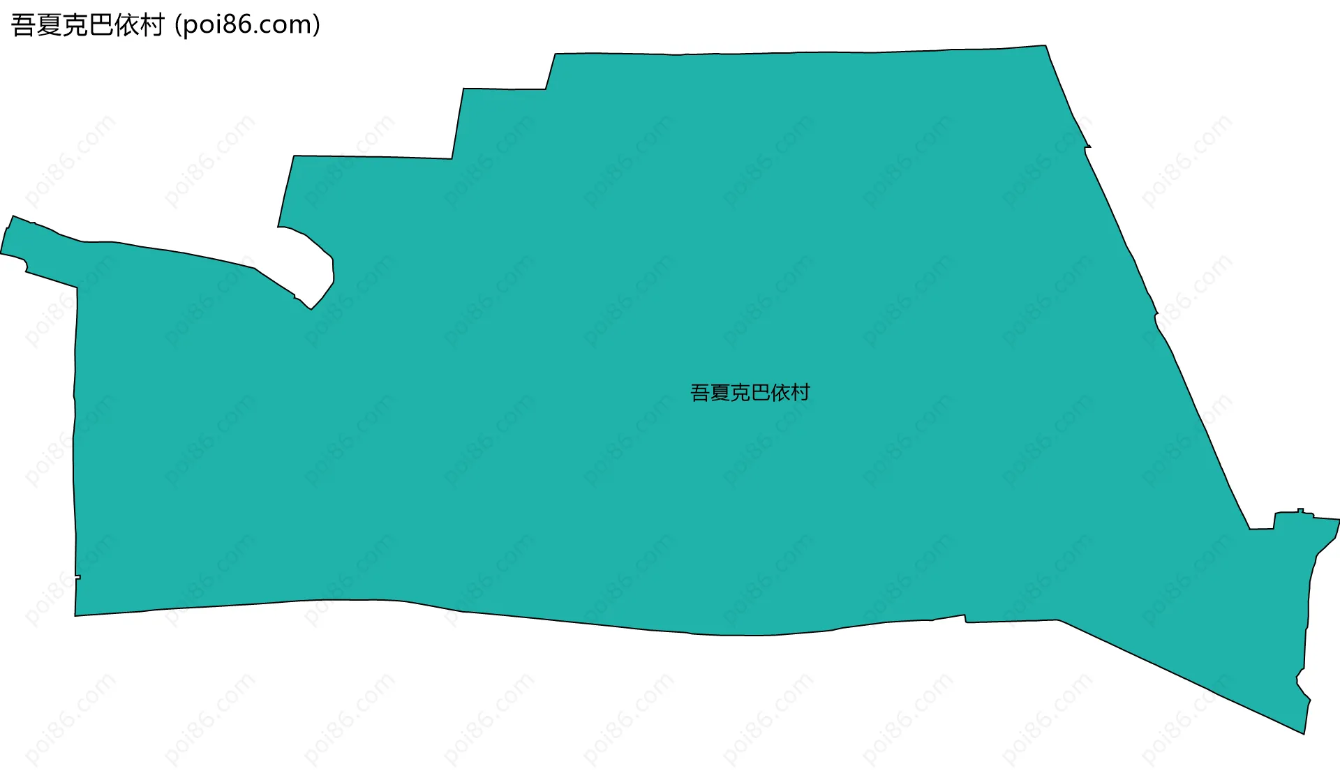 吾夏克巴依村边界地图