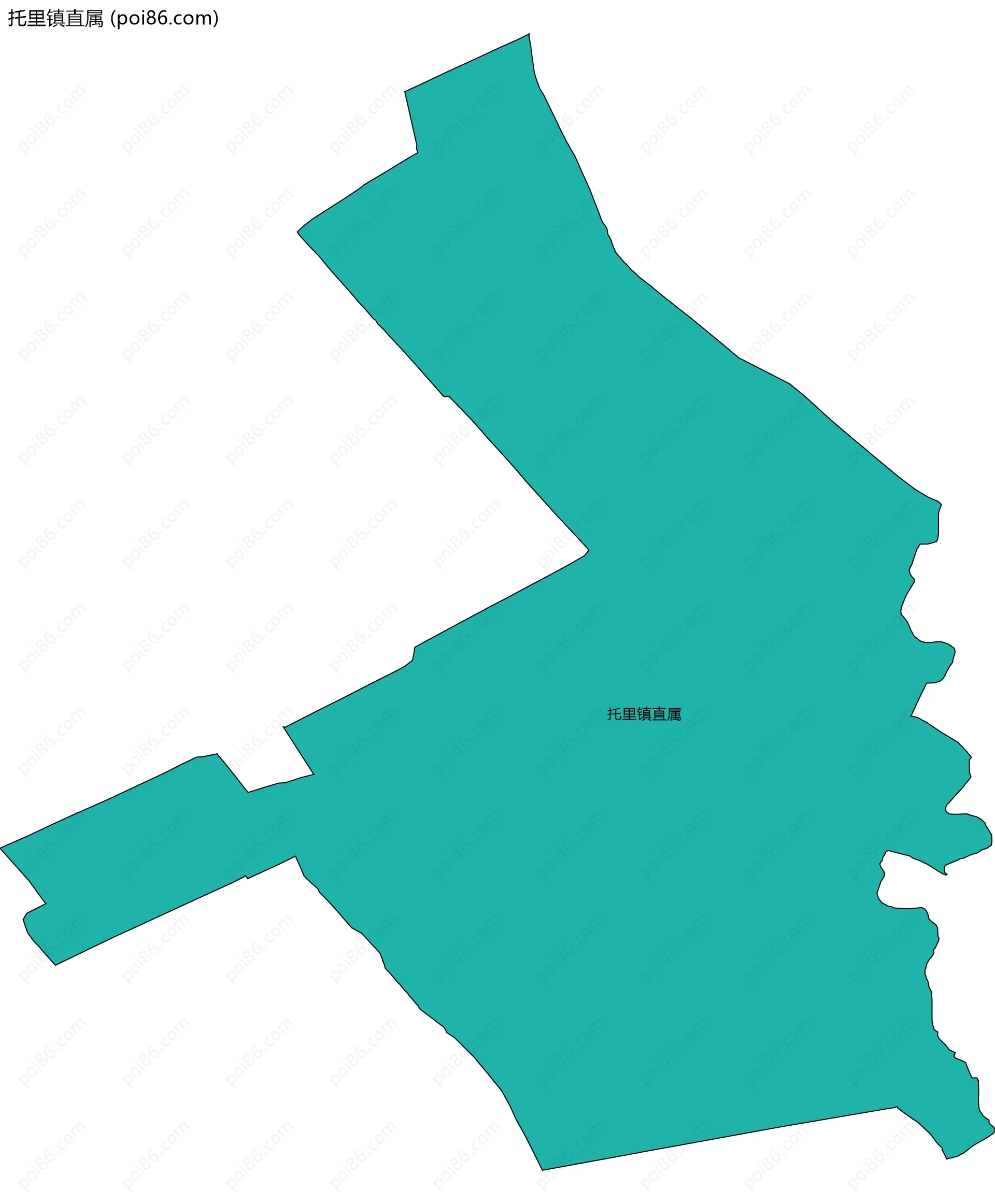 托里镇直属边界地图