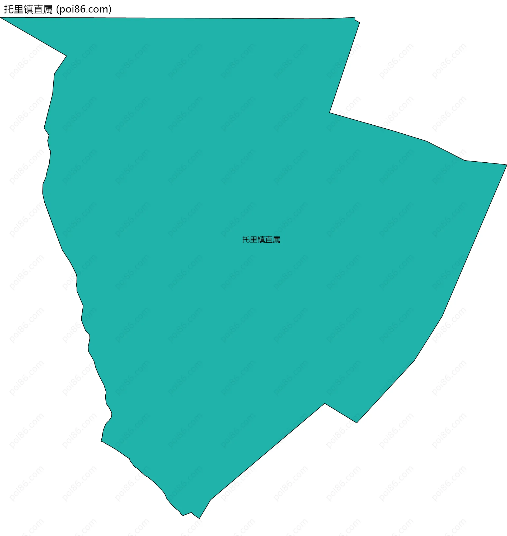 托里镇直属边界地图