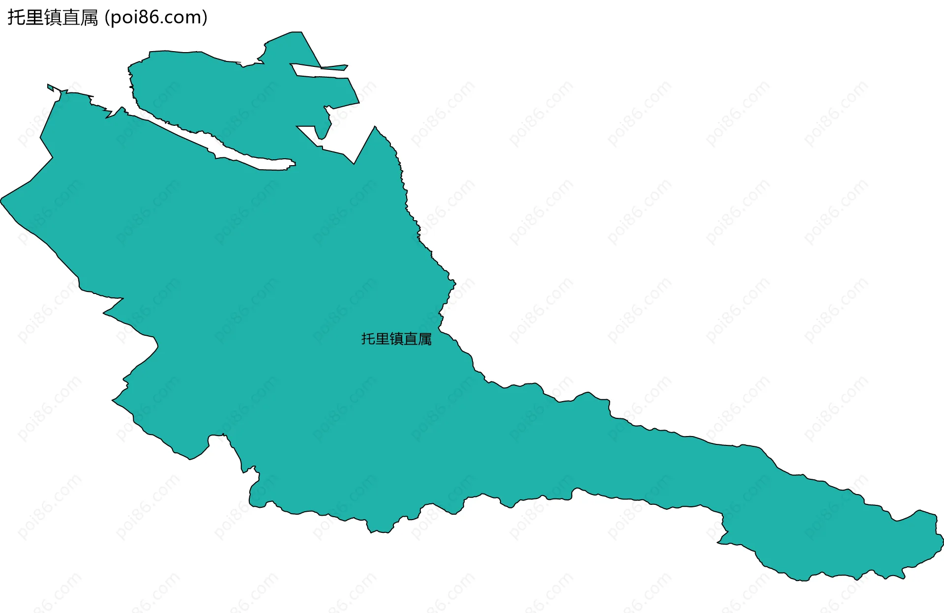 托里镇直属边界地图