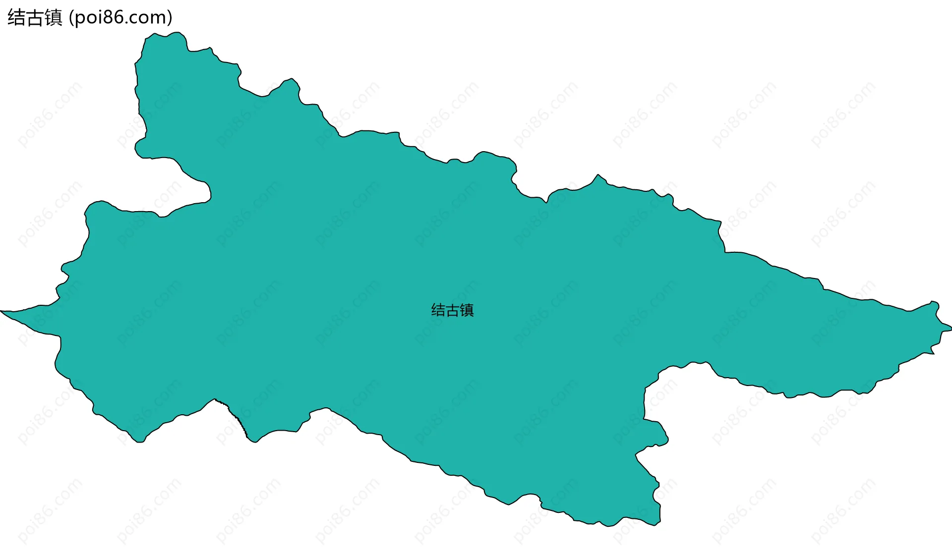 结古镇边界地图