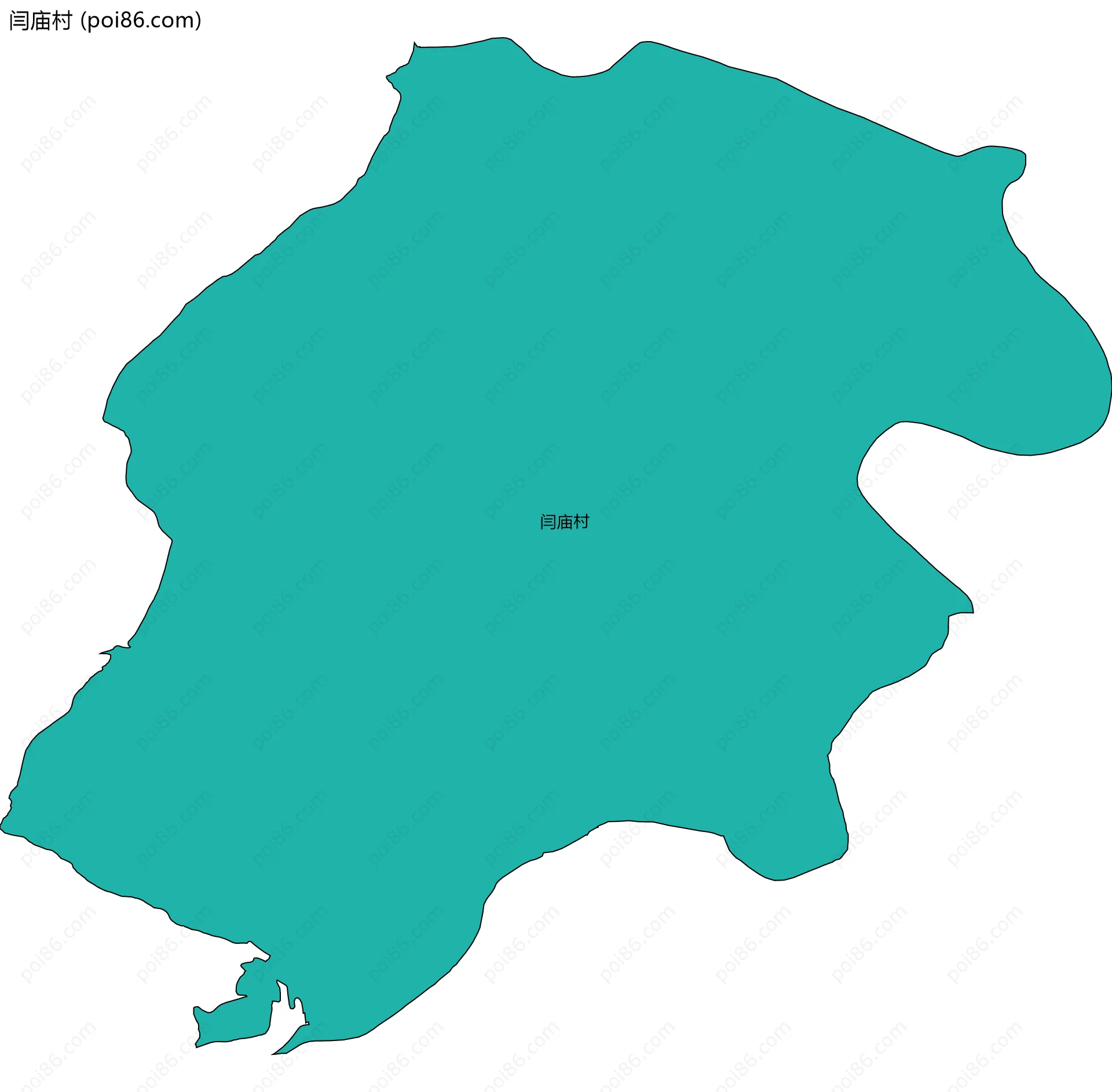 闫庙村边界地图