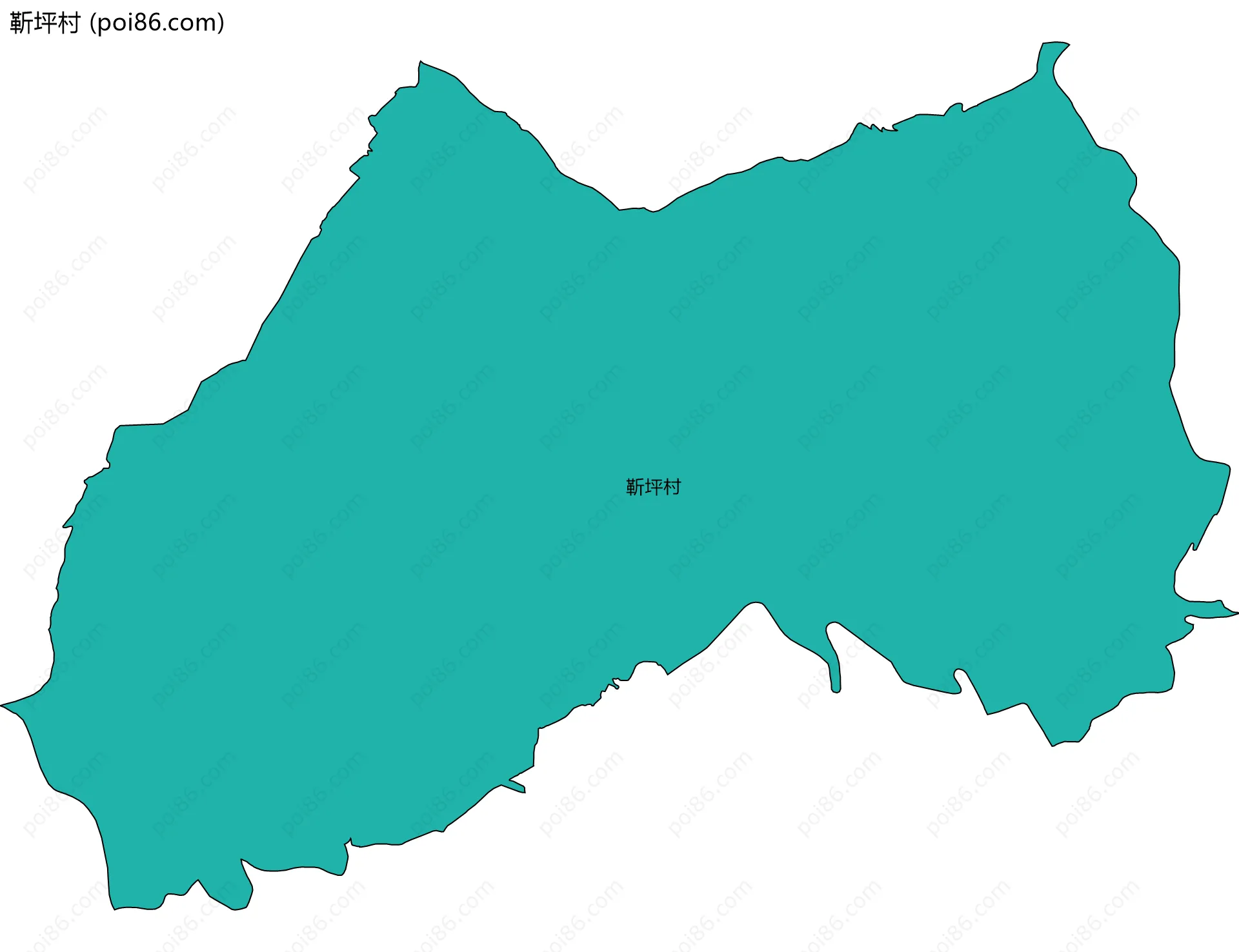 靳坪村边界地图