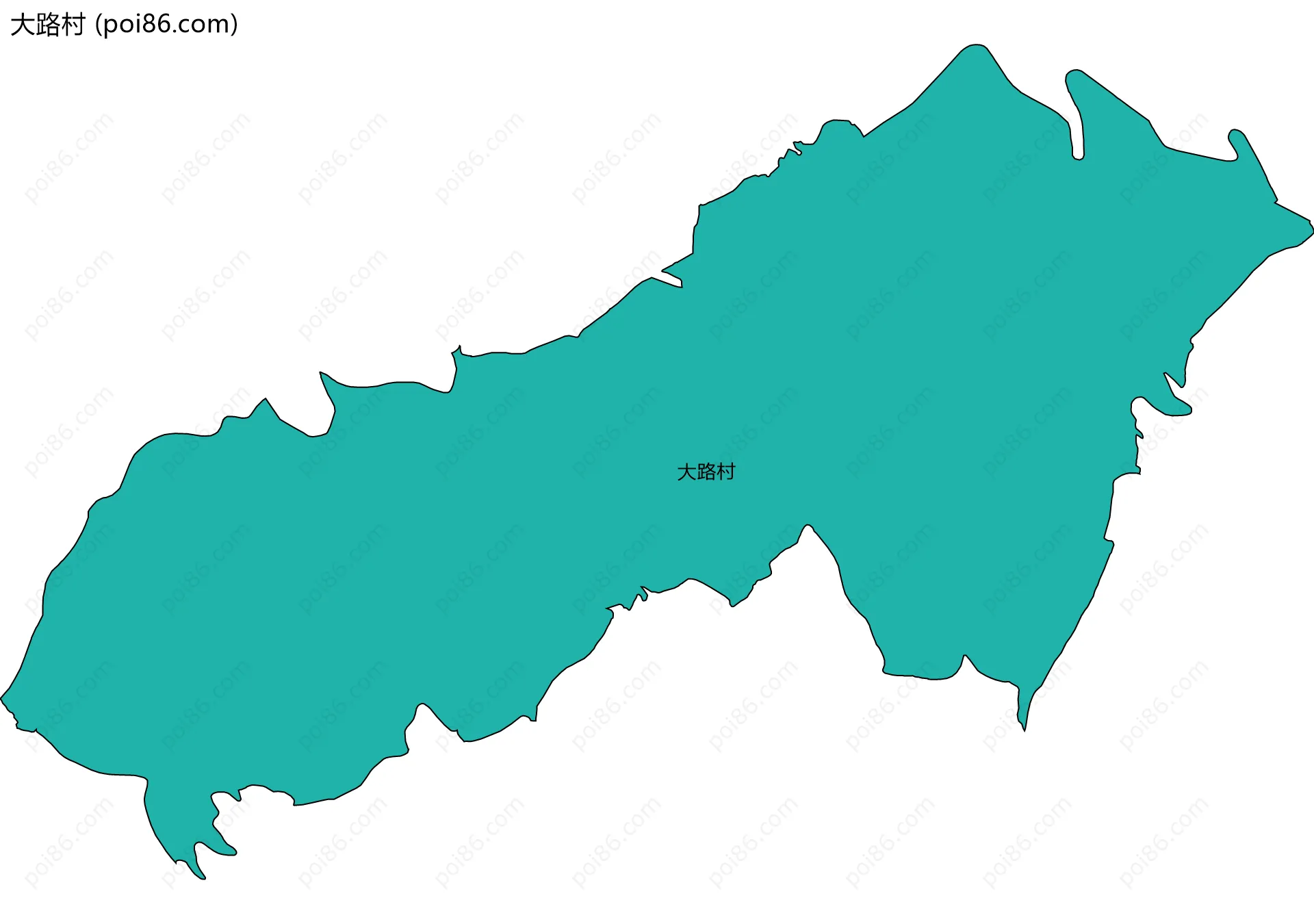 大路村边界地图