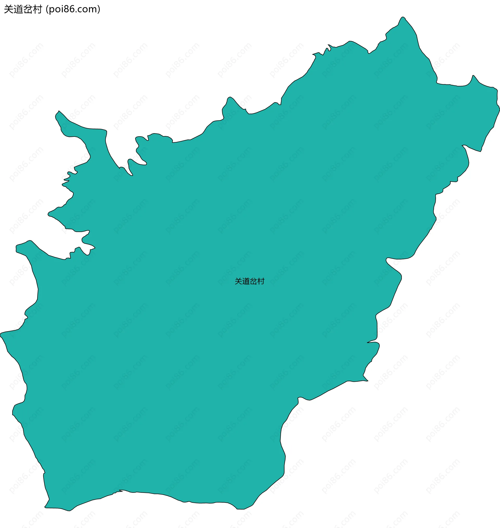 关道岔村边界地图