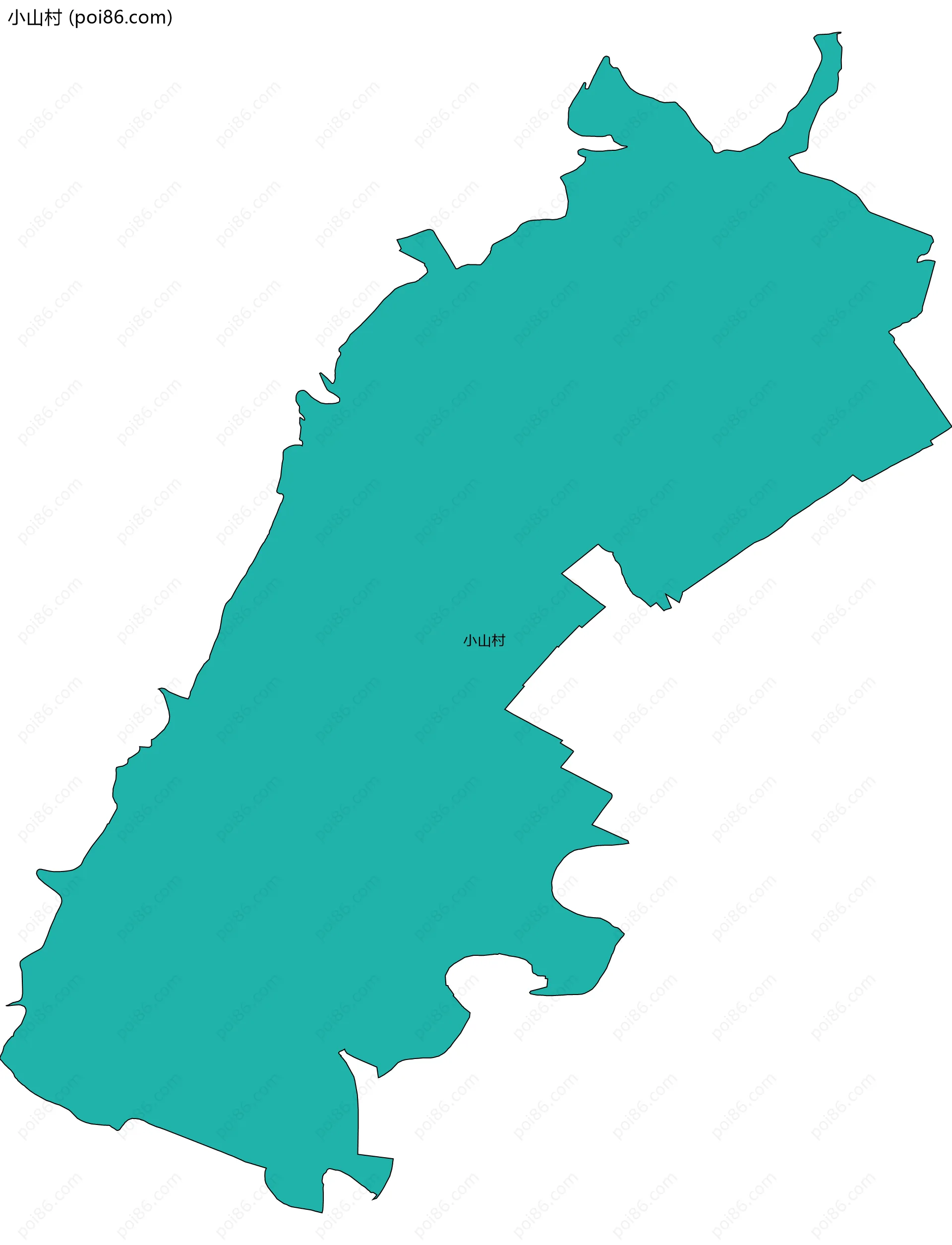 小山村边界地图