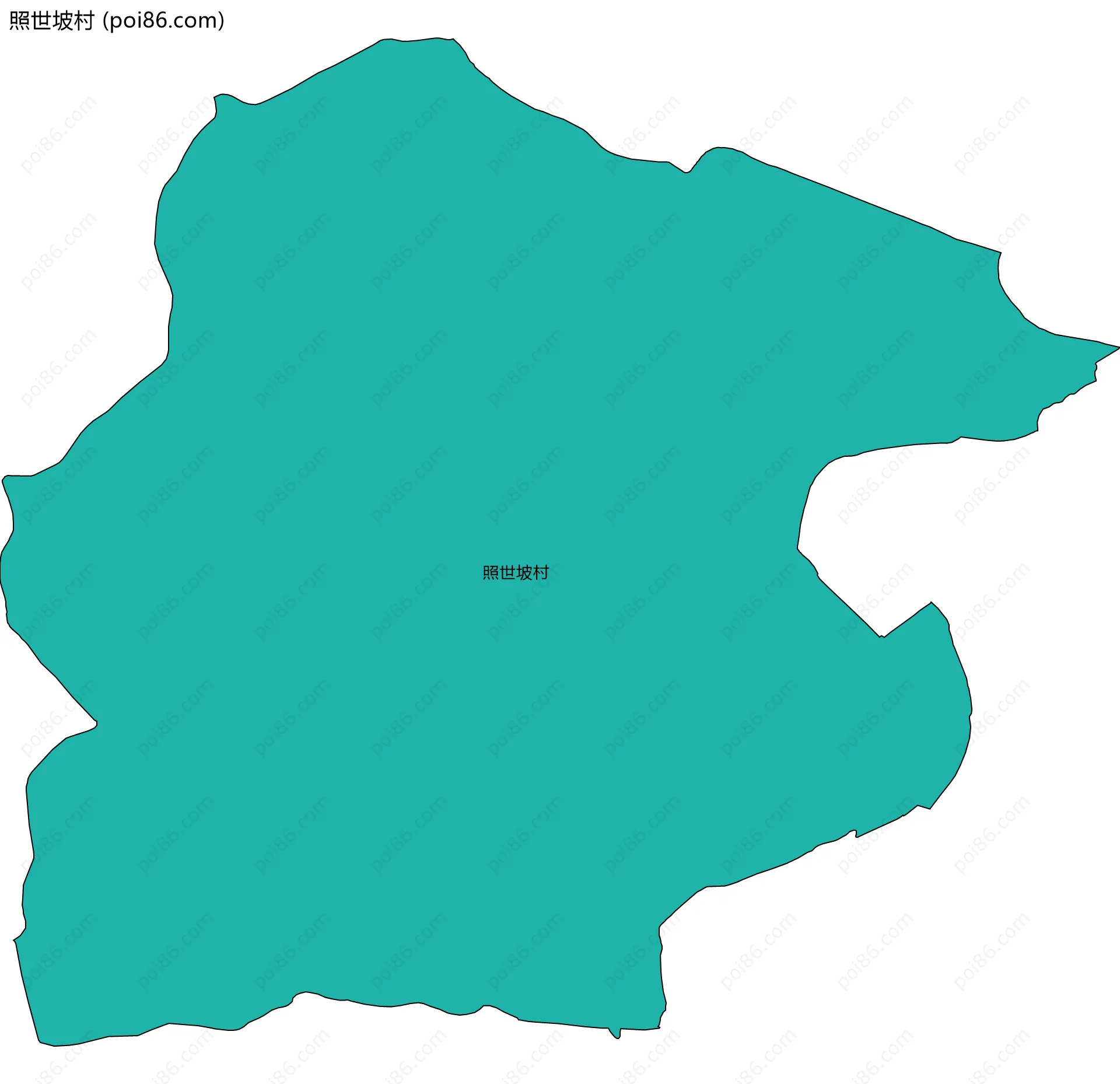 照世坡村边界地图