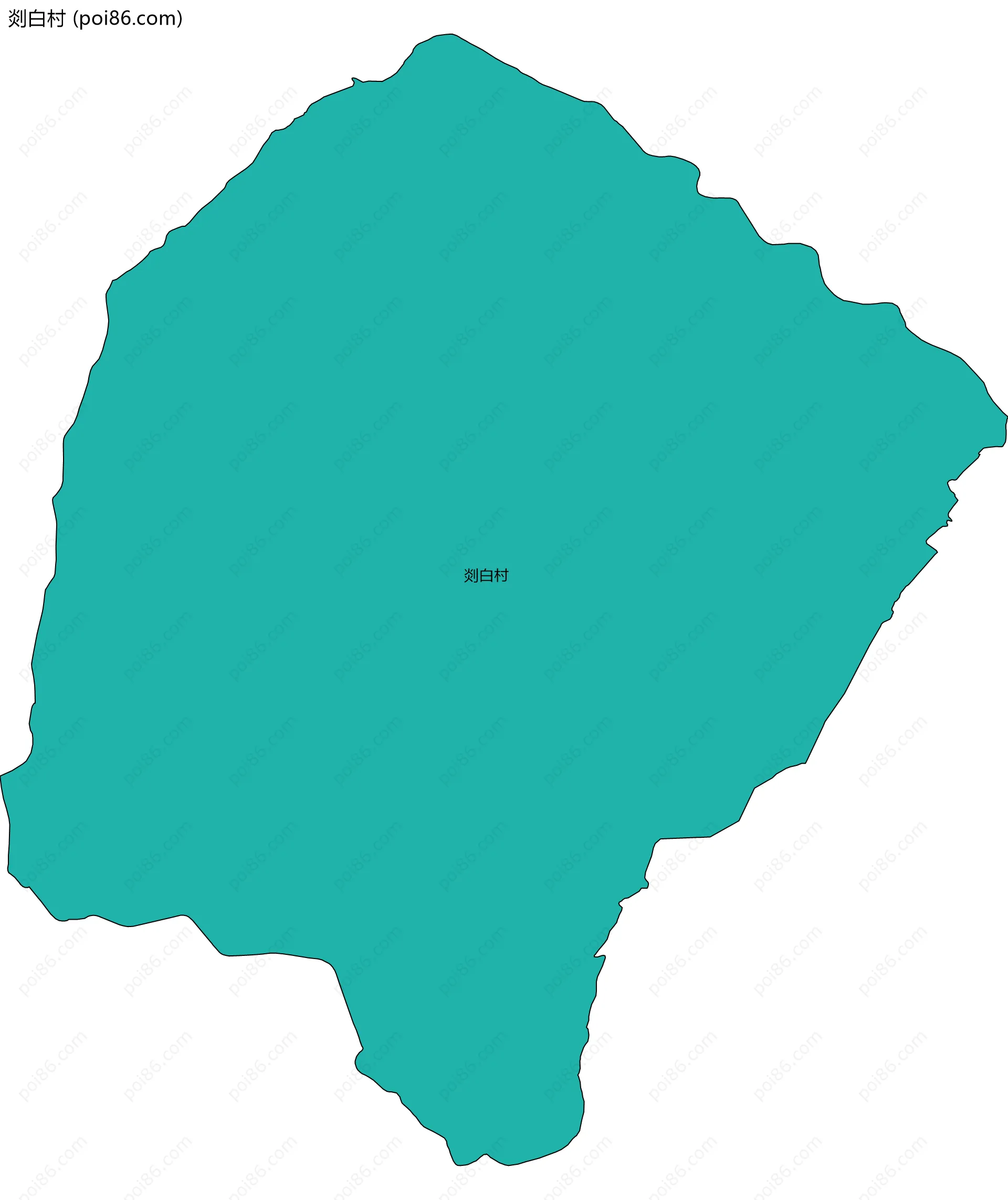 剡白村边界地图