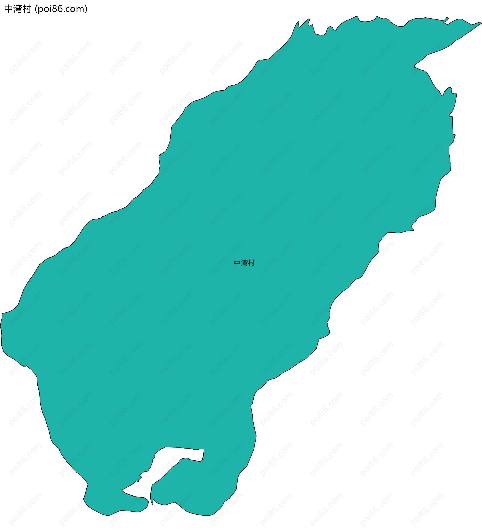 中湾村边界地图