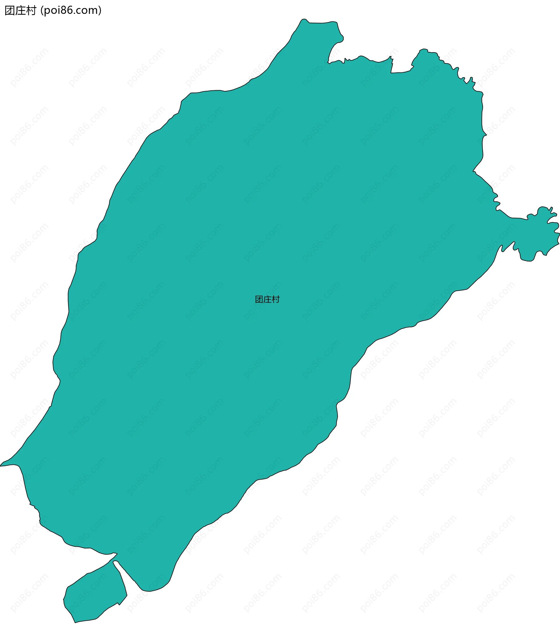 团庄村边界地图