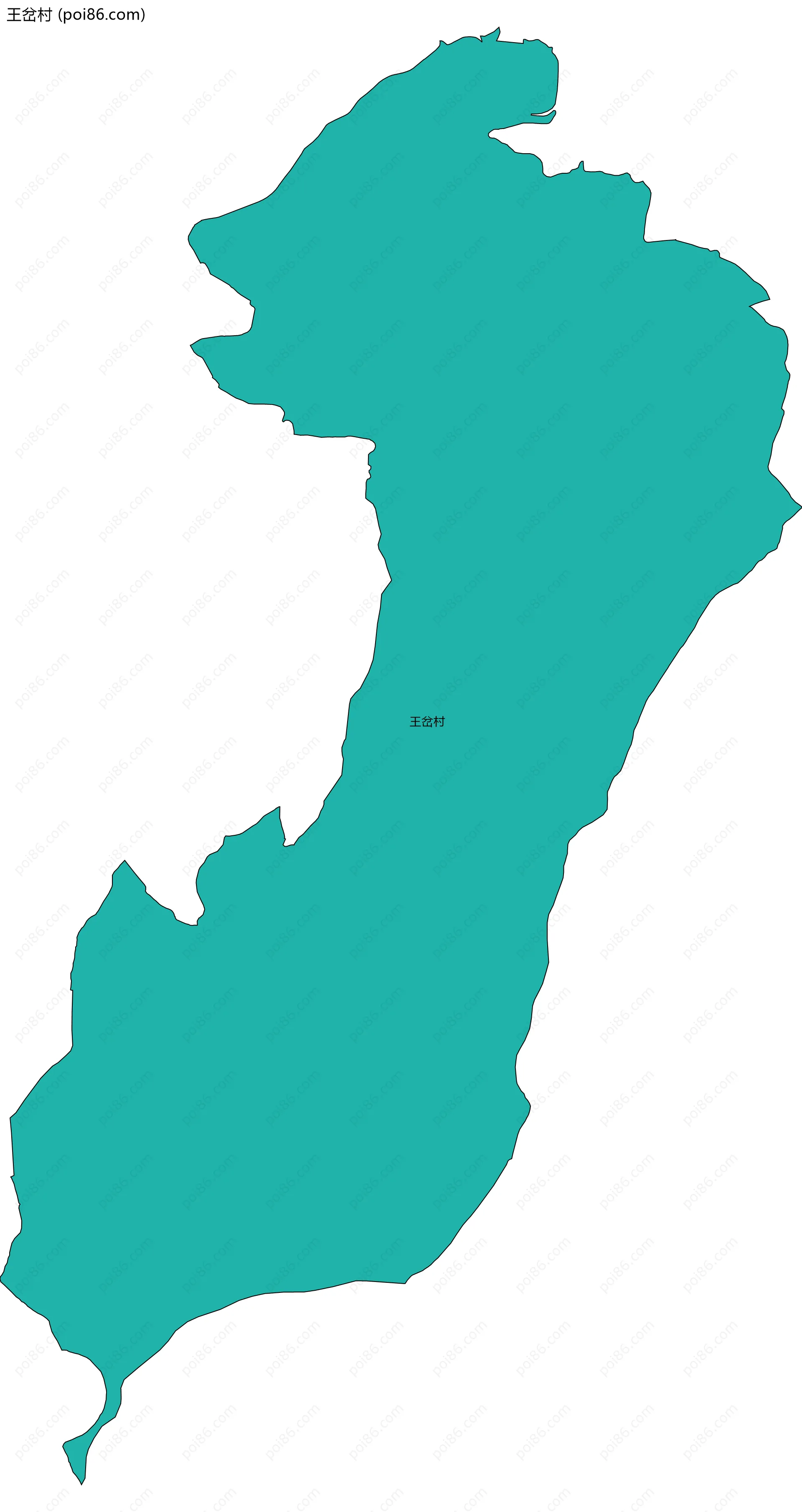 王岔村边界地图