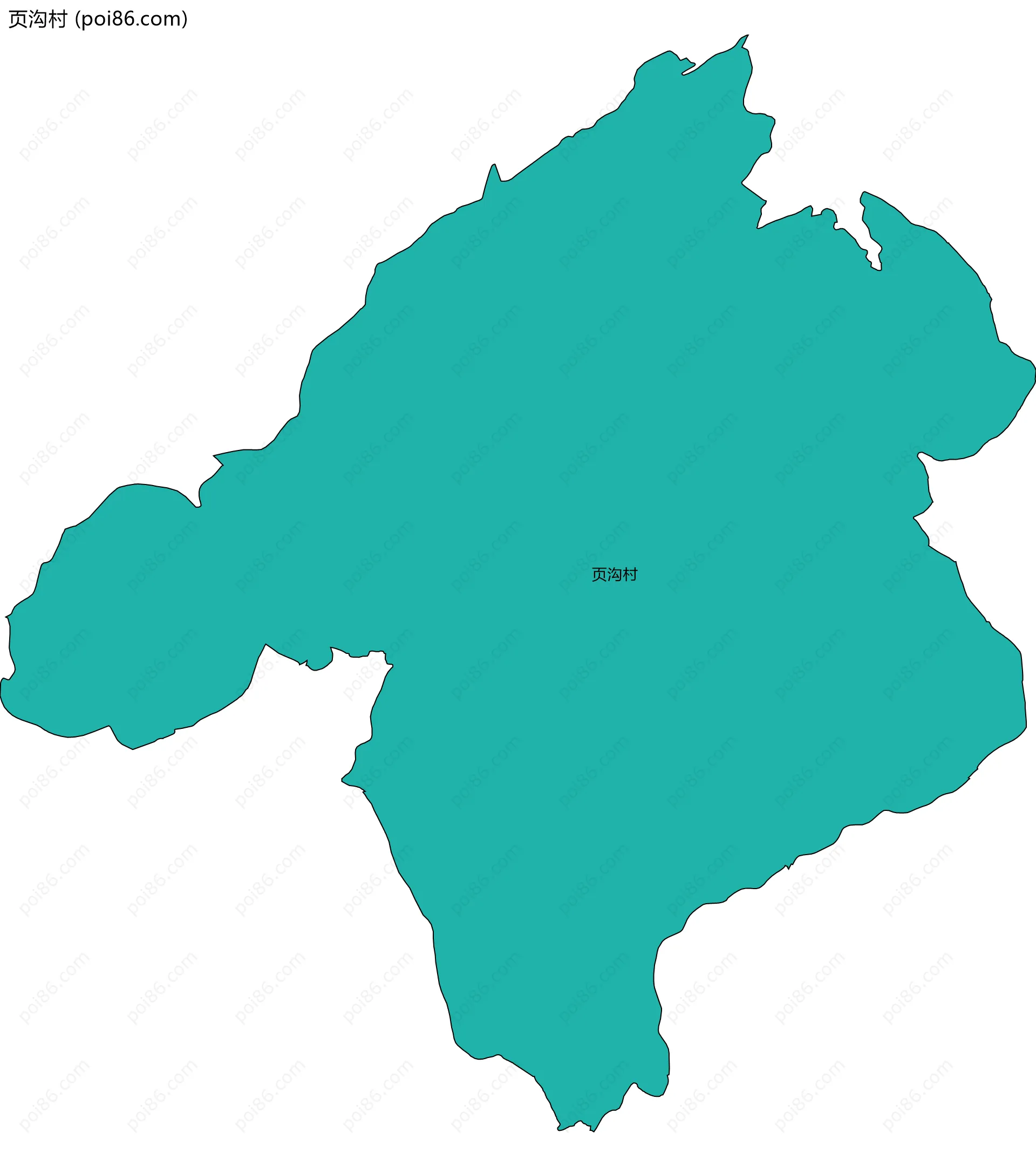 页沟村边界地图