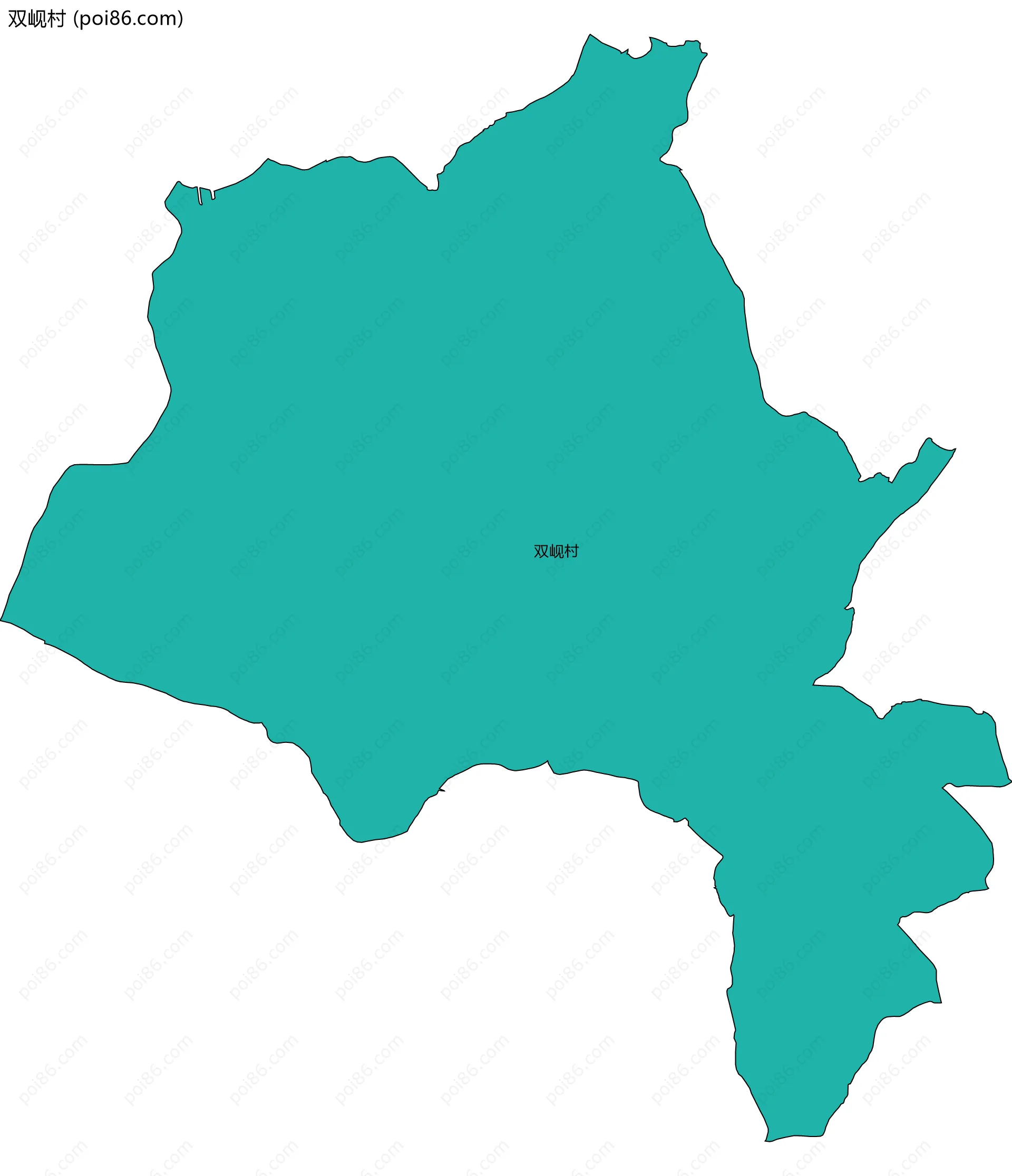 双岘村边界地图