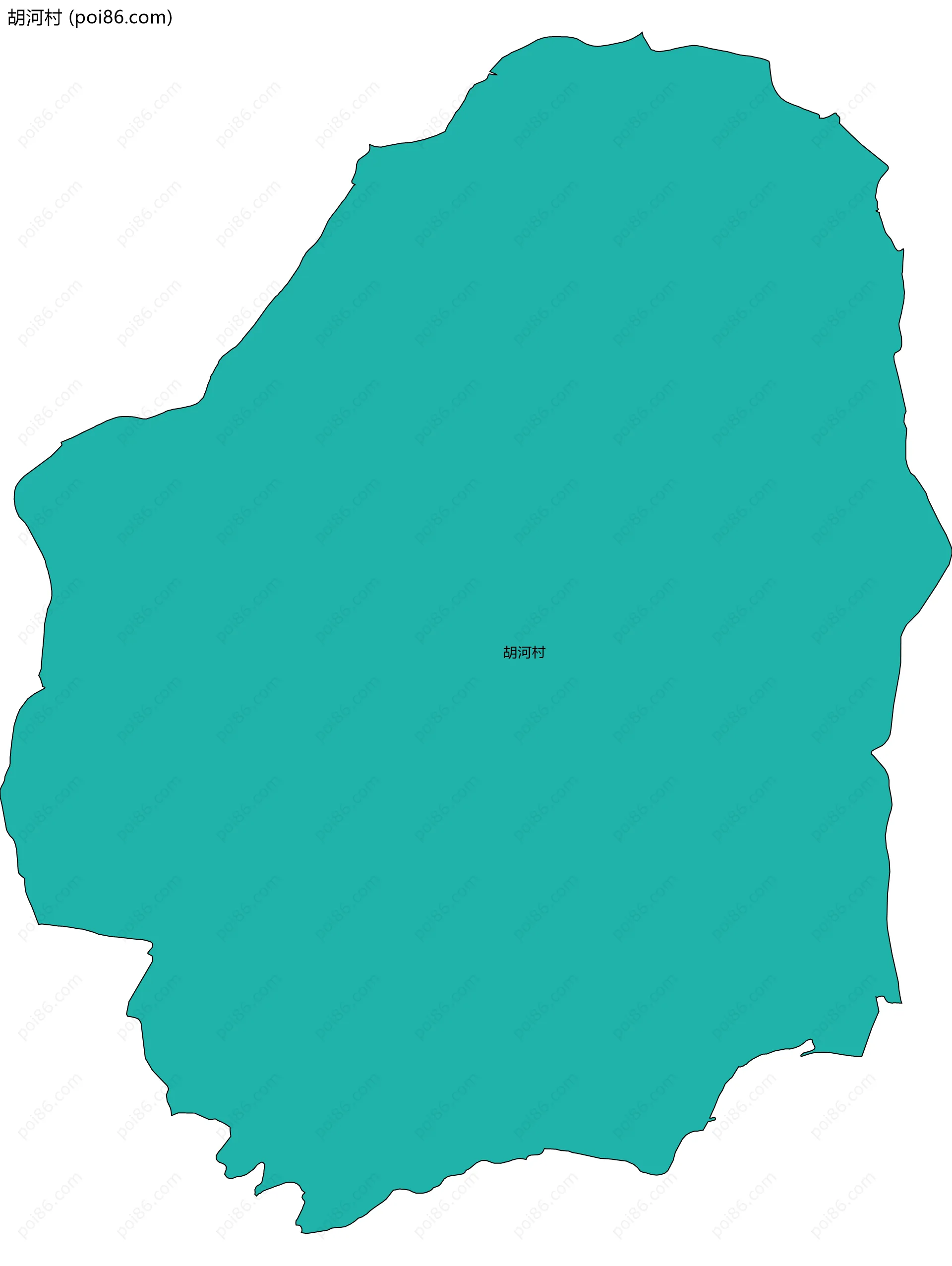 胡河村边界地图