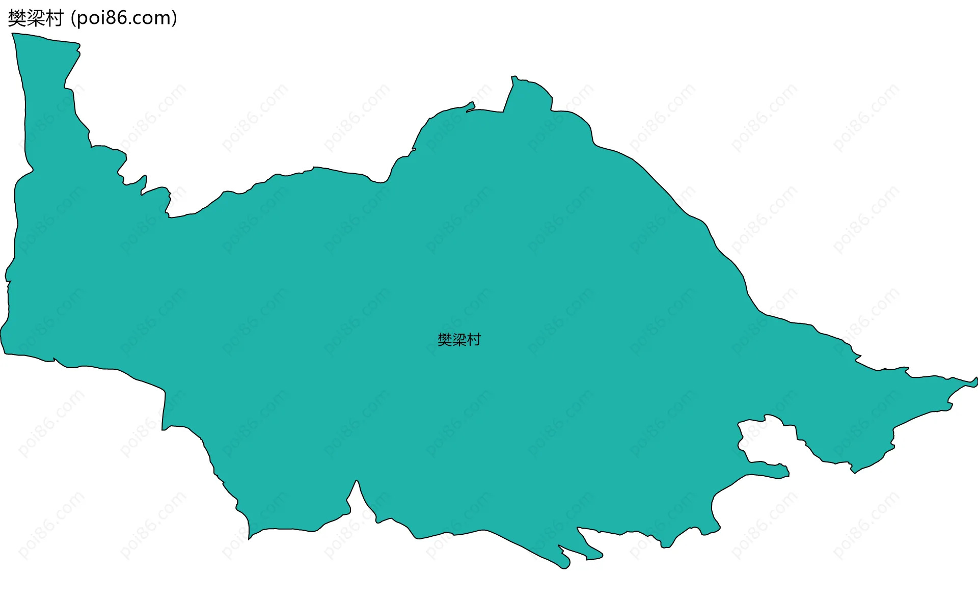 樊梁村边界地图