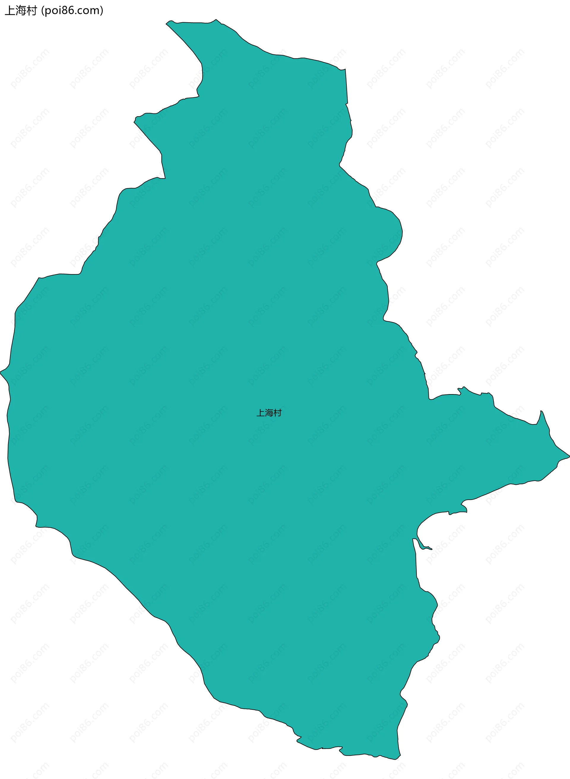 上海村边界地图