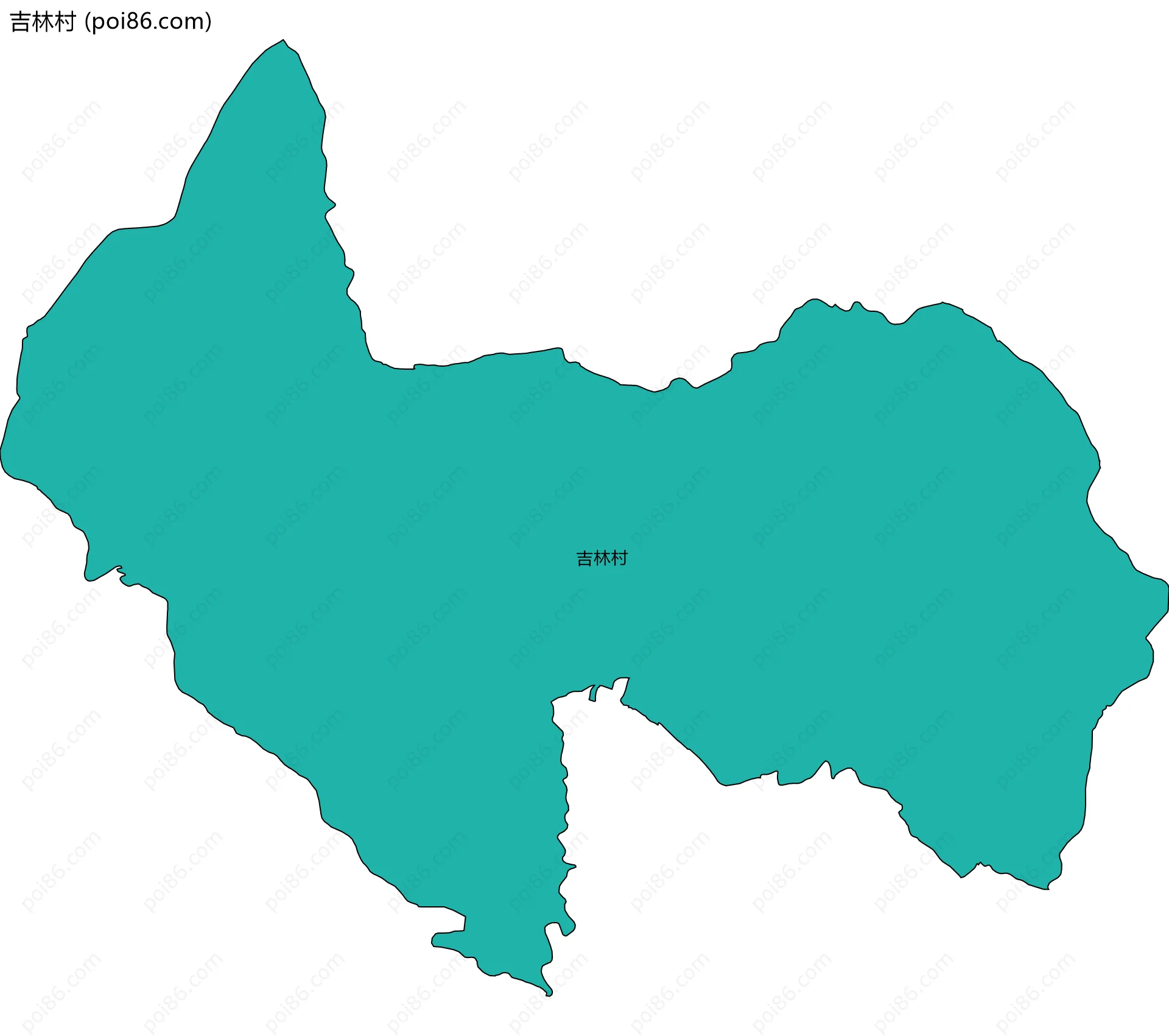 吉林村边界地图