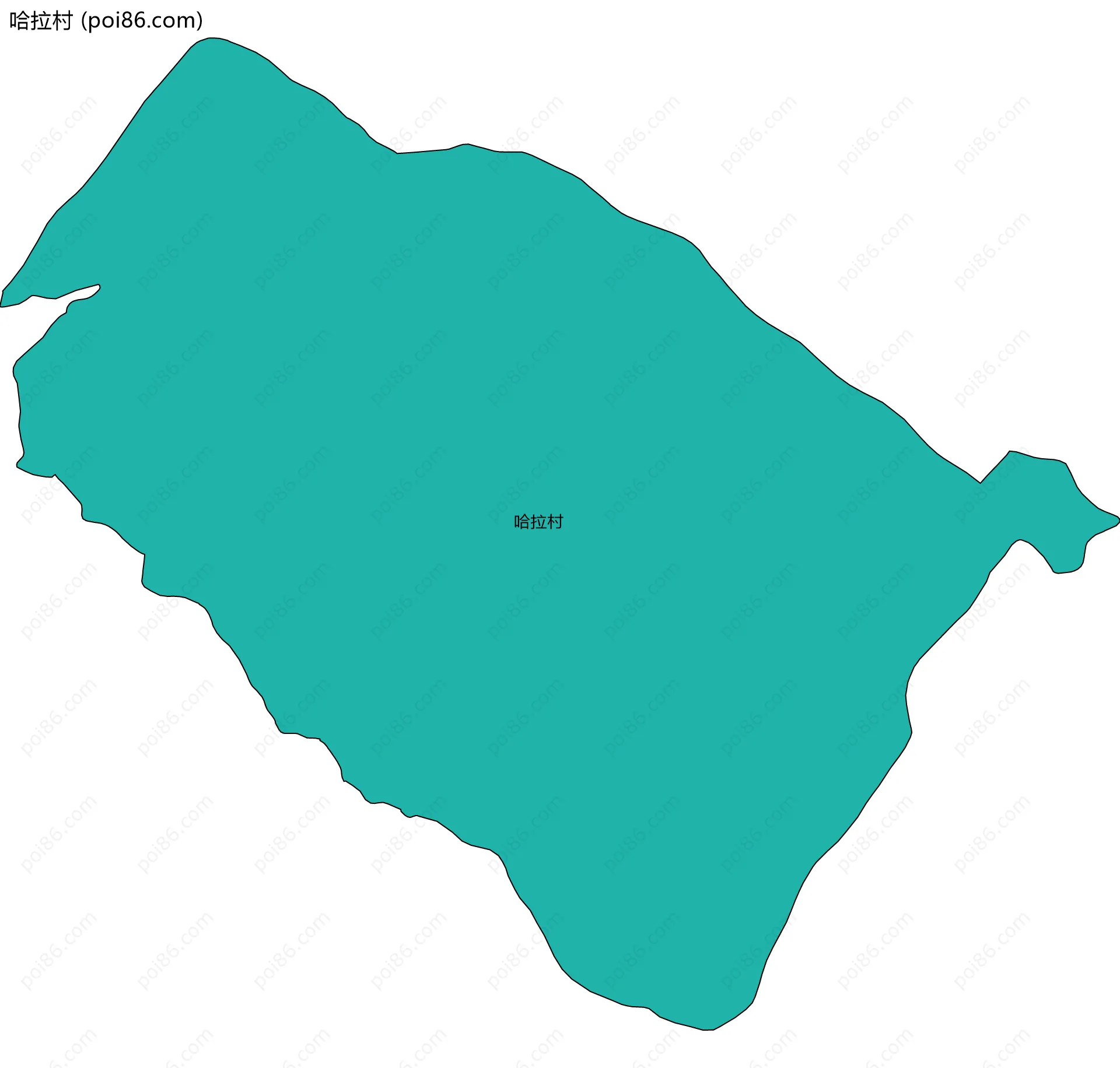 哈拉村边界地图