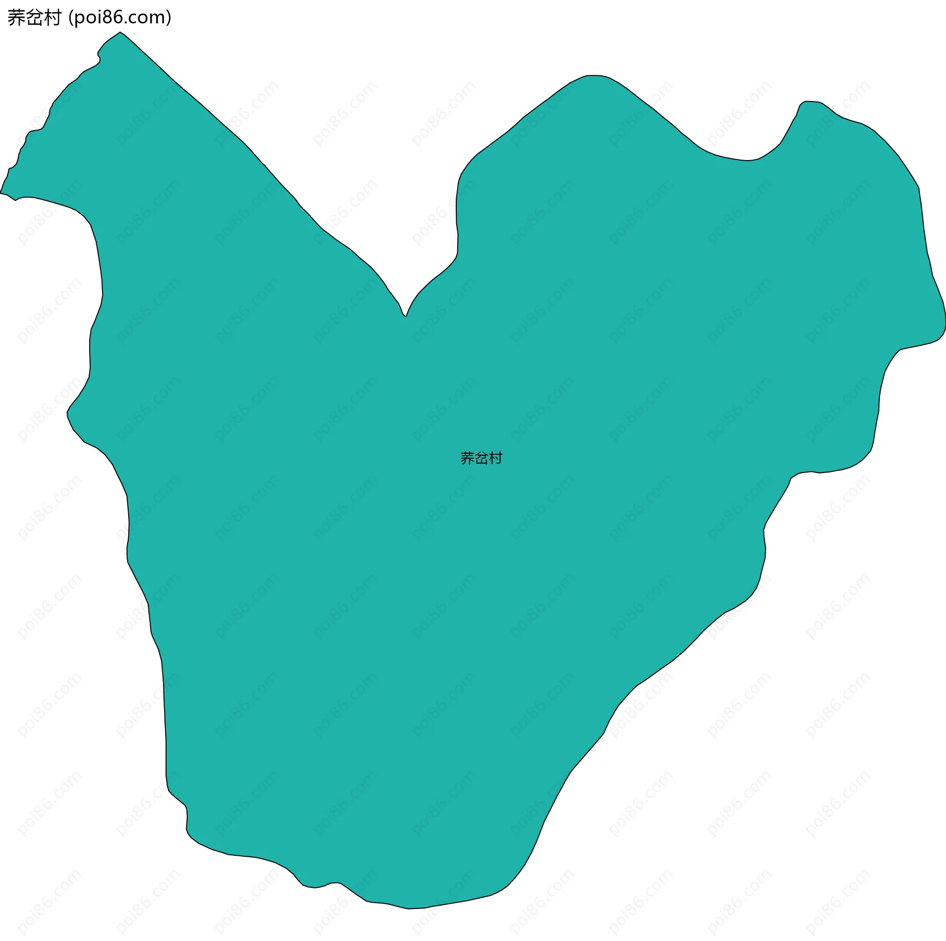 荞岔村边界地图